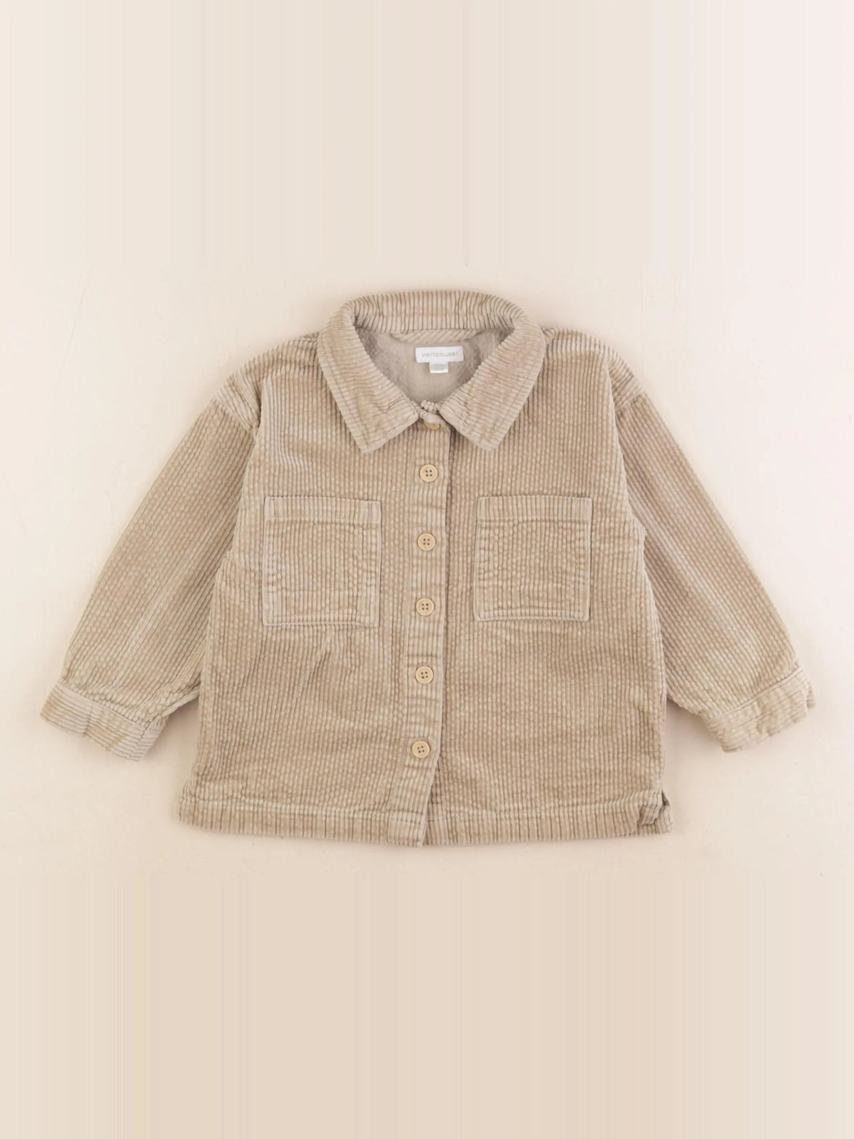 Vertbaudet - chemise beige - 24 mois