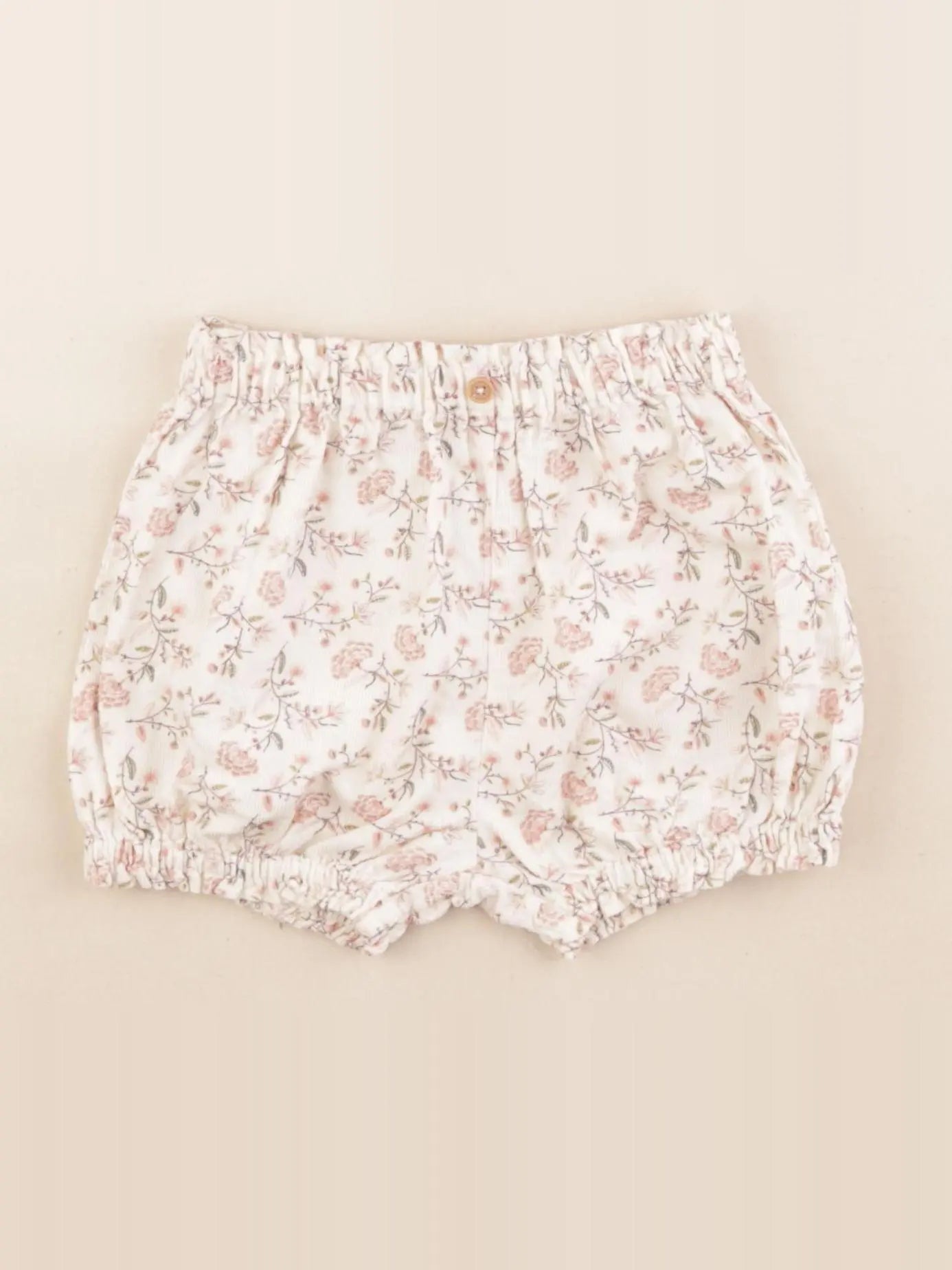 Vertbaudet - bloomer beige, rose - 18 mois