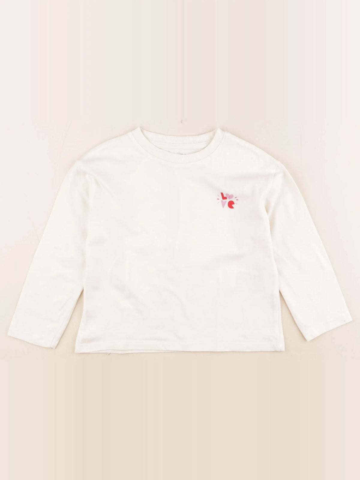 Vertbaudet - tee-shirt beige - 4 ans