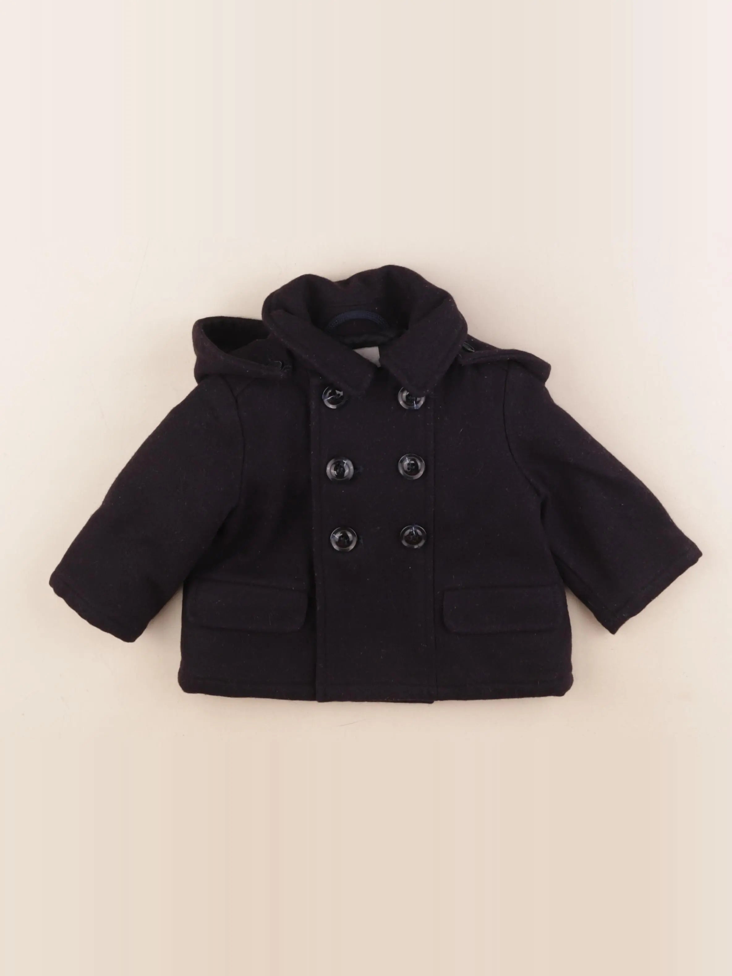 Cyrillus - manteau doublure amovible bleu - 9 mois
