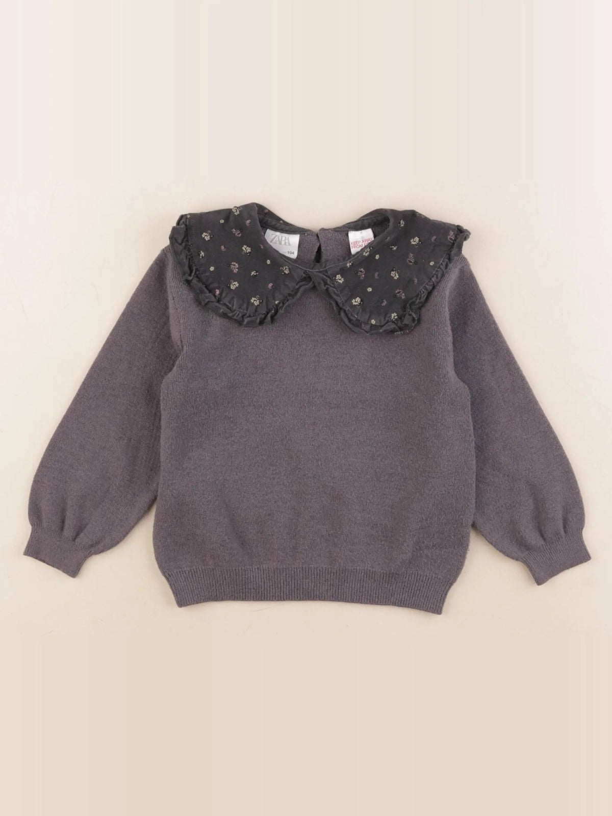 Zara - pull gris - 4 ans