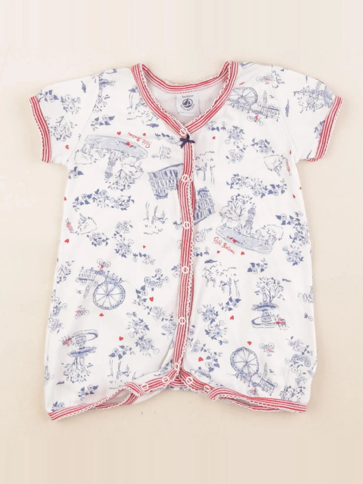 Petit Bateau - pyjama coton multicolore - 3 mois