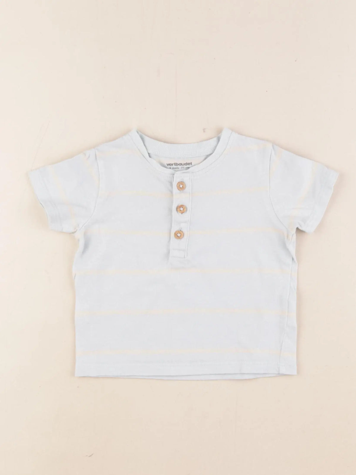 Vertbaudet - tee-shirt bleu - 9 mois