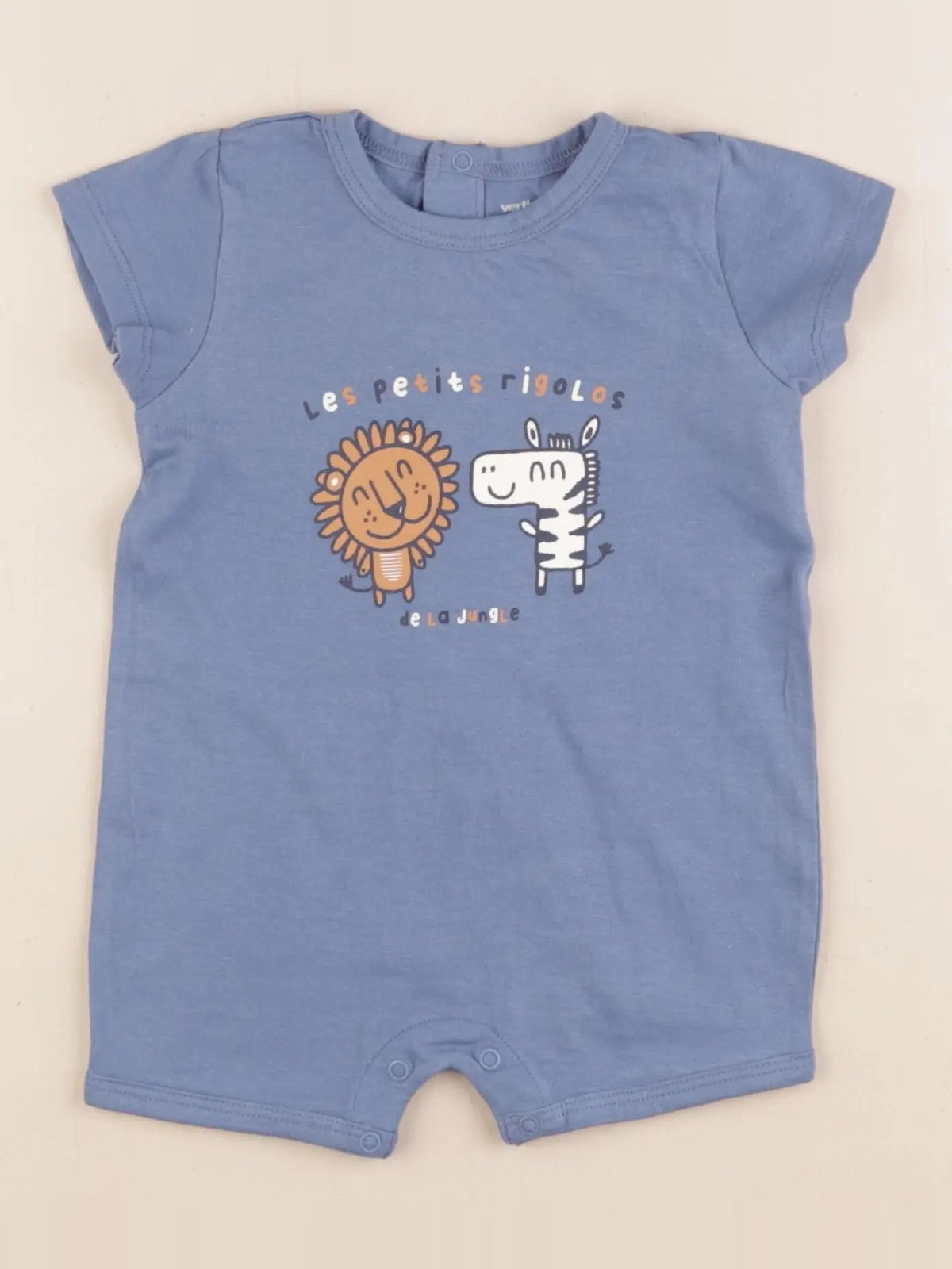 Vertbaudet - pyjama coton bleu - 9 mois