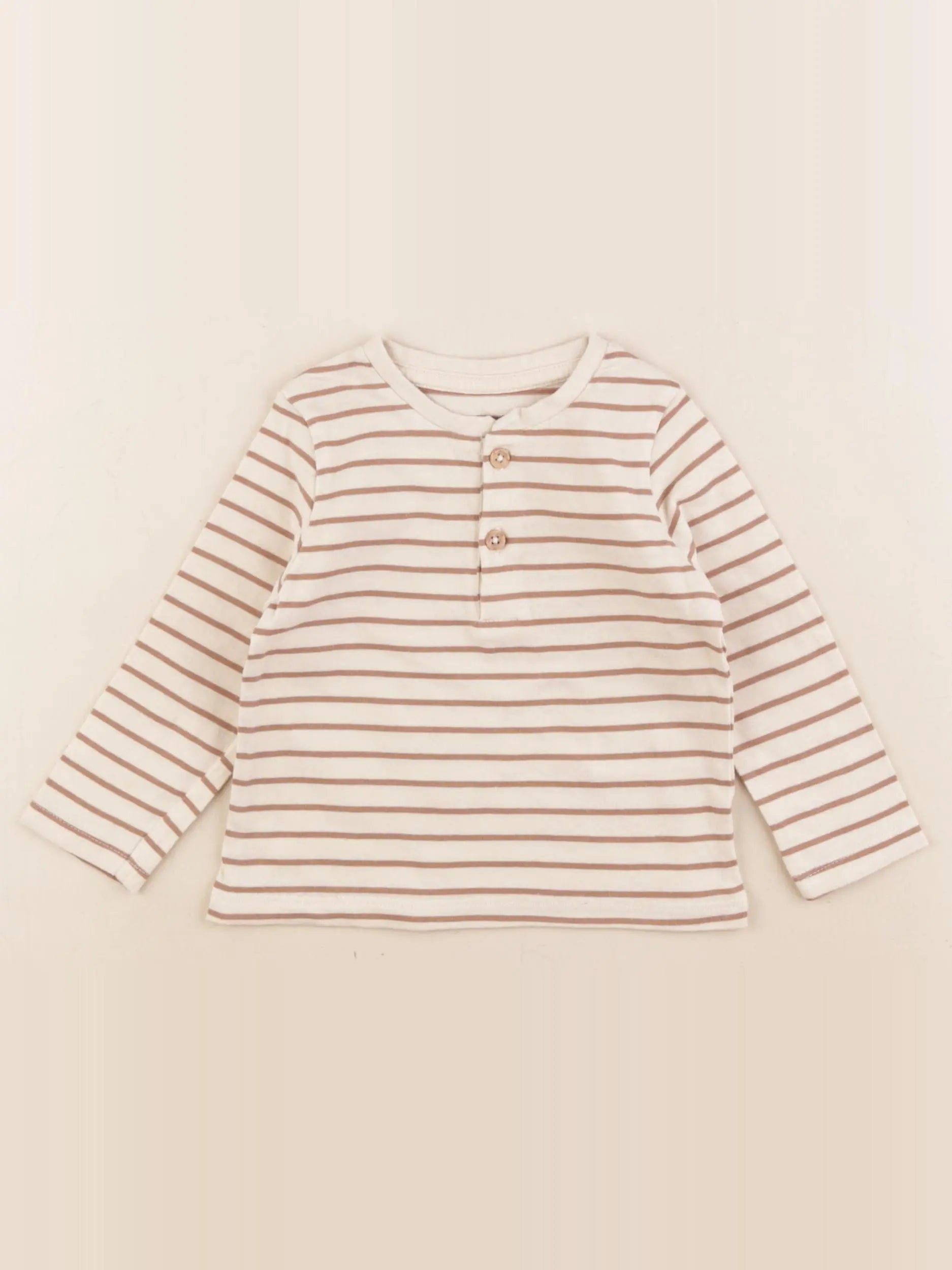 Vertbaudet - tee-shirt marron - 12 mois