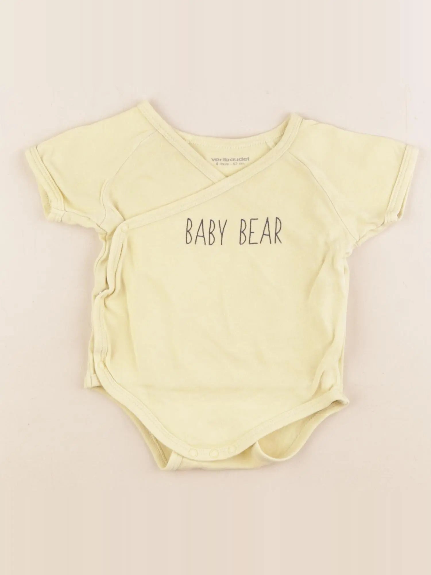 Vertbaudet - body jaune - 6 mois