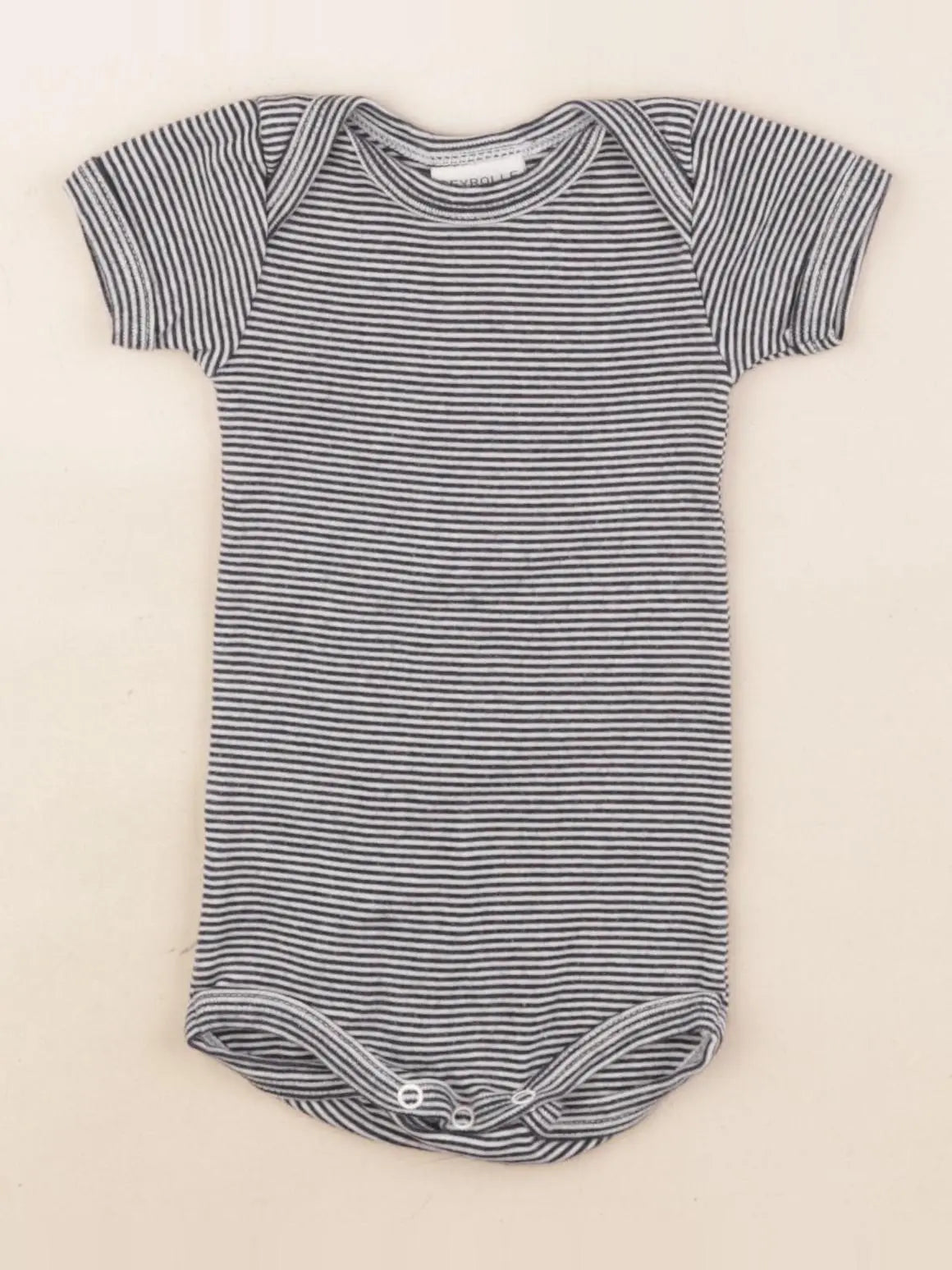 Petit Bateau - body blanc, bleu - 3 mois