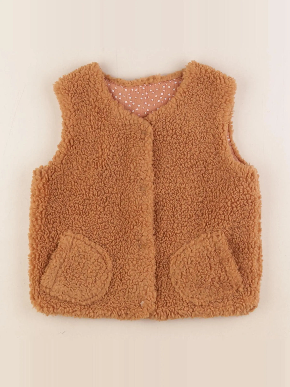 La Redoute - gilet réversible marron - 4 ans