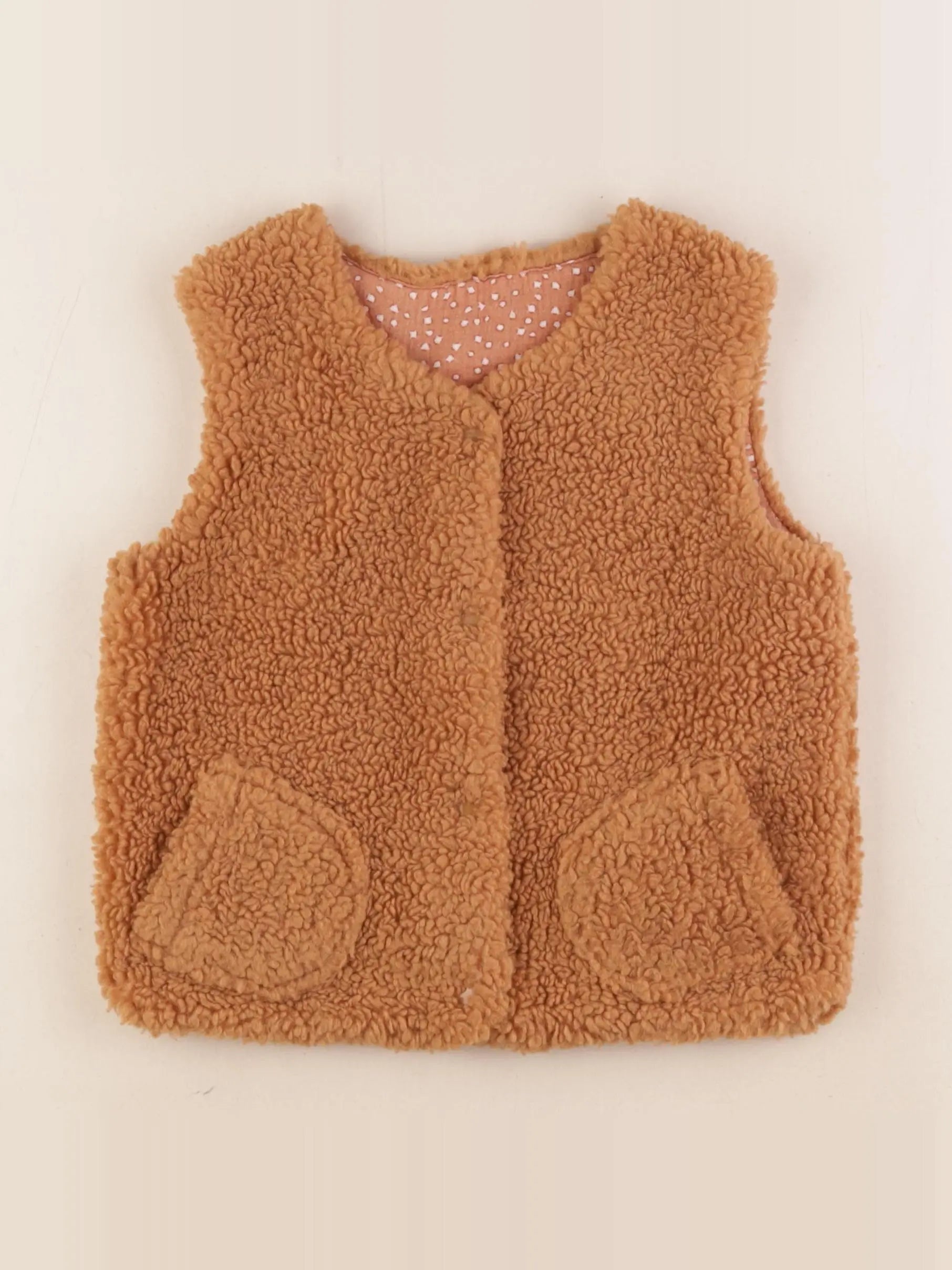 La Redoute - gilet réversible marron - 4 ans