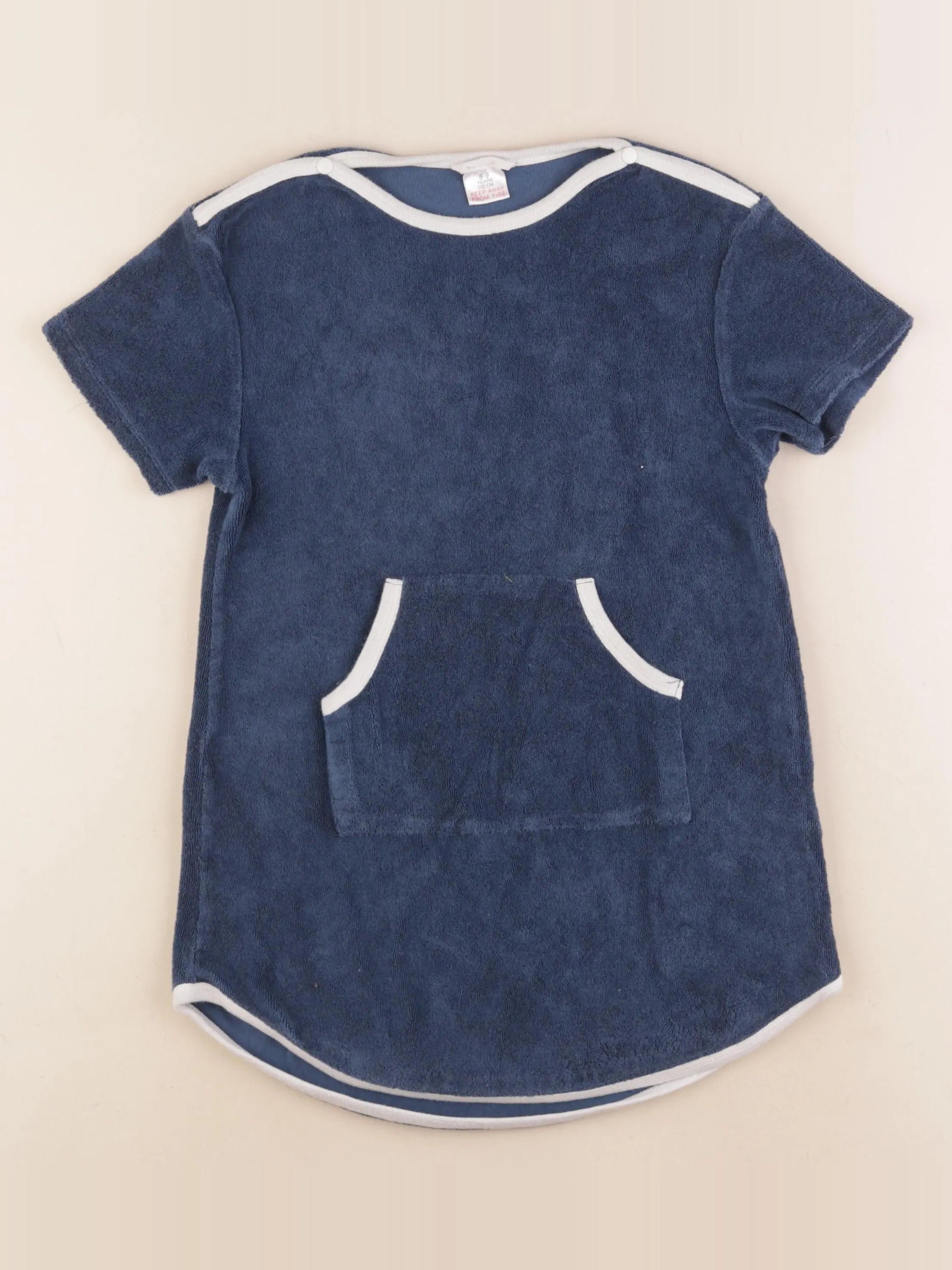 Zara - robe éponge bleu - 8/9 ans