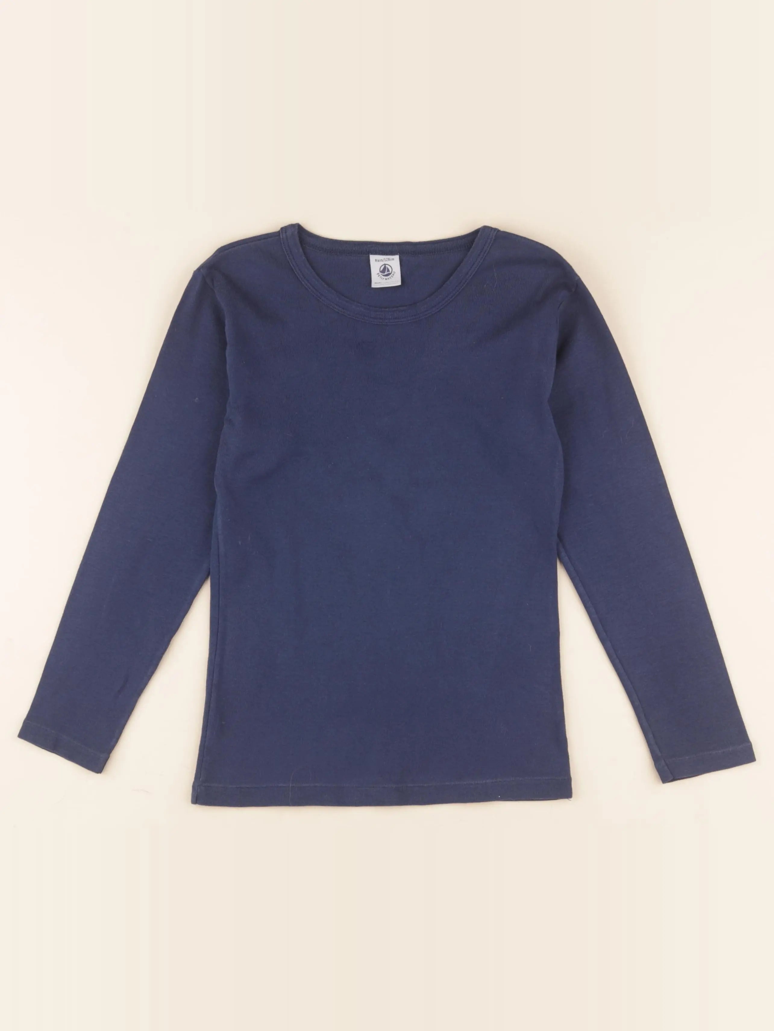 Petit Bateau - maillot de corps bleu - 8 ans