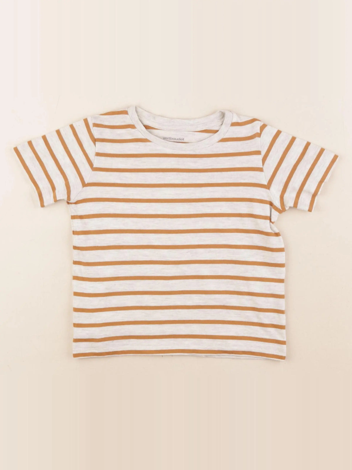 Vertbaudet - tee-shirt marron, gris - 3 ans
