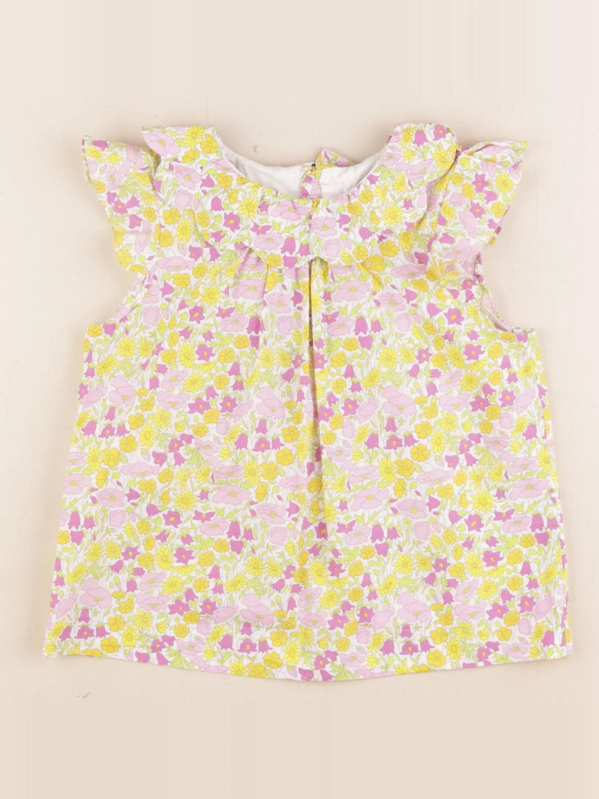 Jacadi - blouse liberty jaune, multicolore - 5 ans
