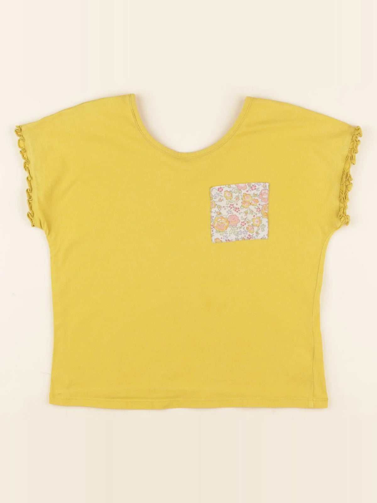 Cyrillus - tee-shirt jaune - 8 ans