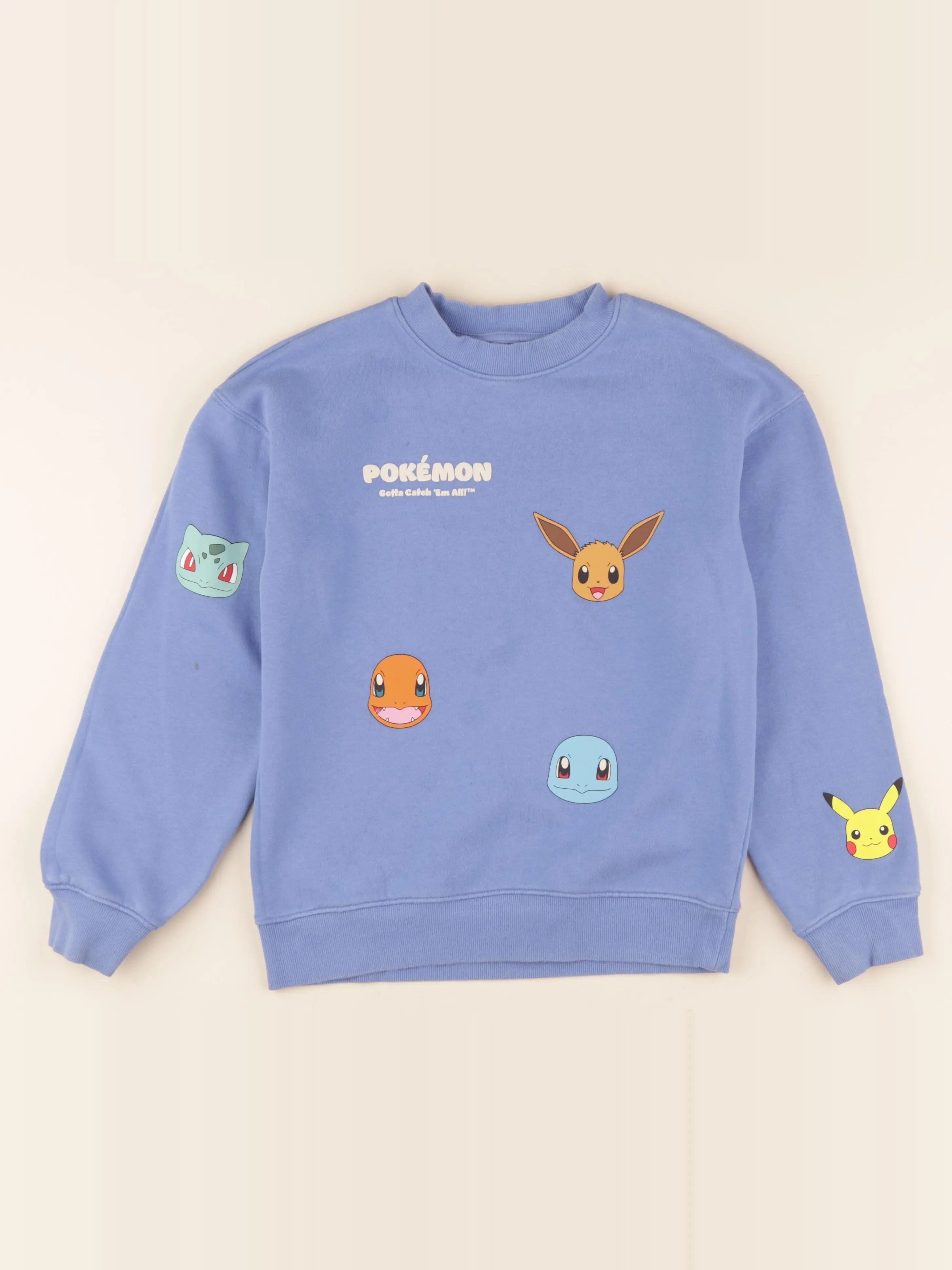 H&M - sweat bleu - 8/10 ans
