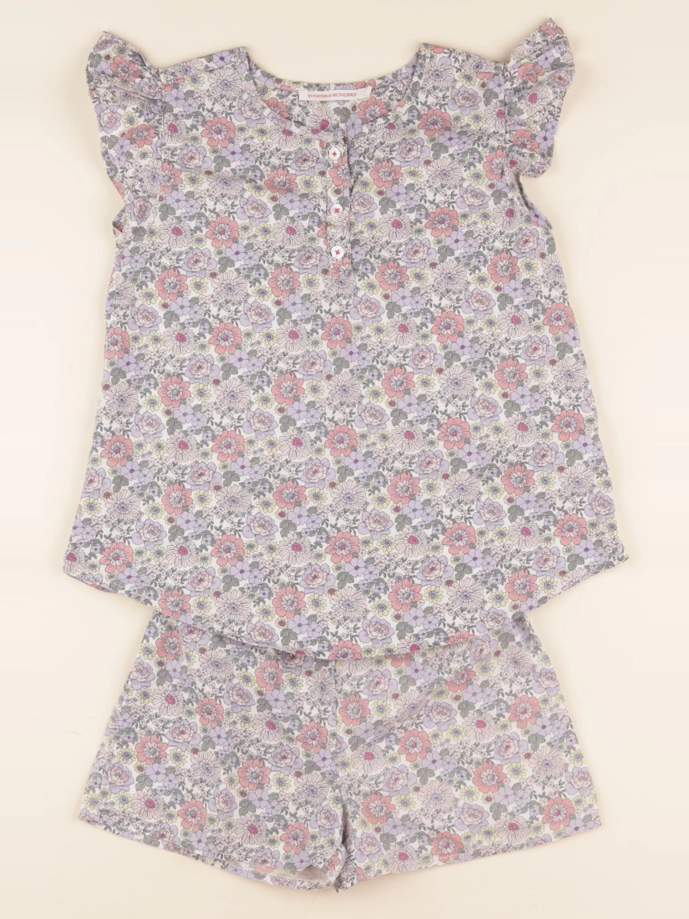 Monoprix - pyjama coton multicolore - 8 ans
