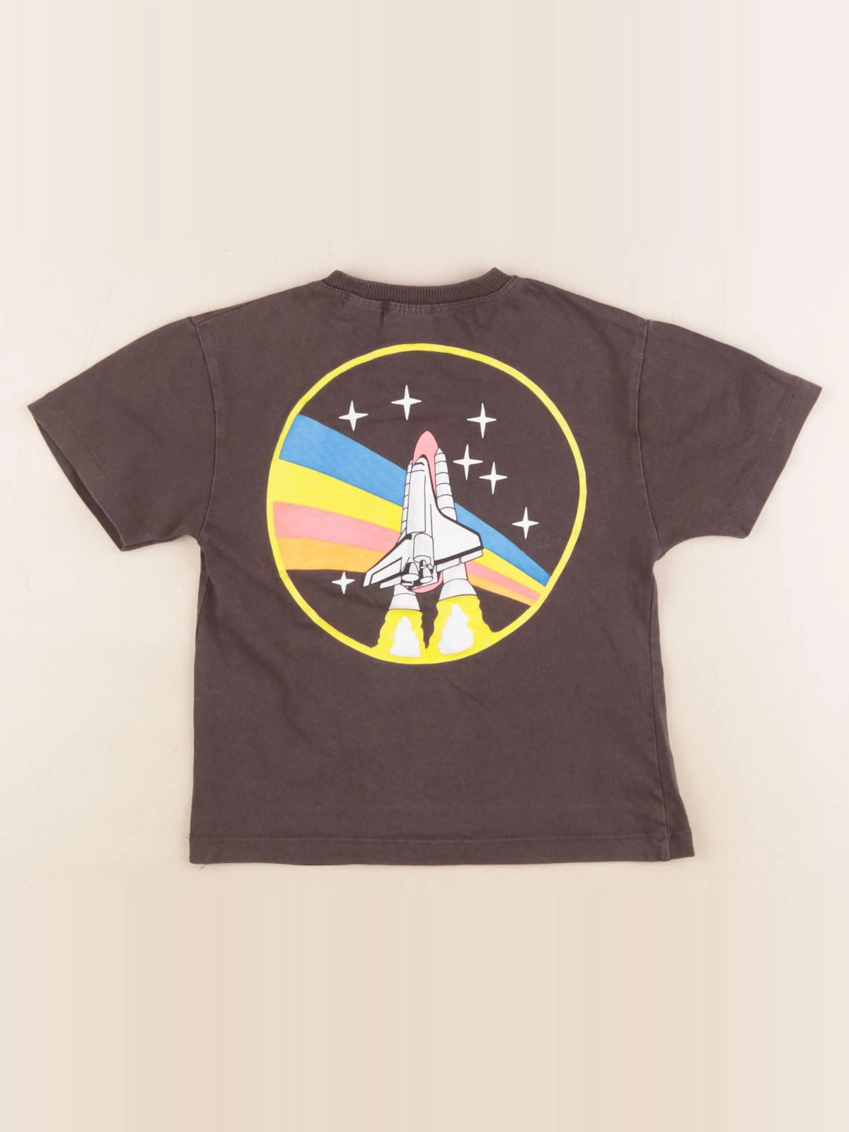 Zara - tee-shirt imprimé au dos marron - 2/3 ans