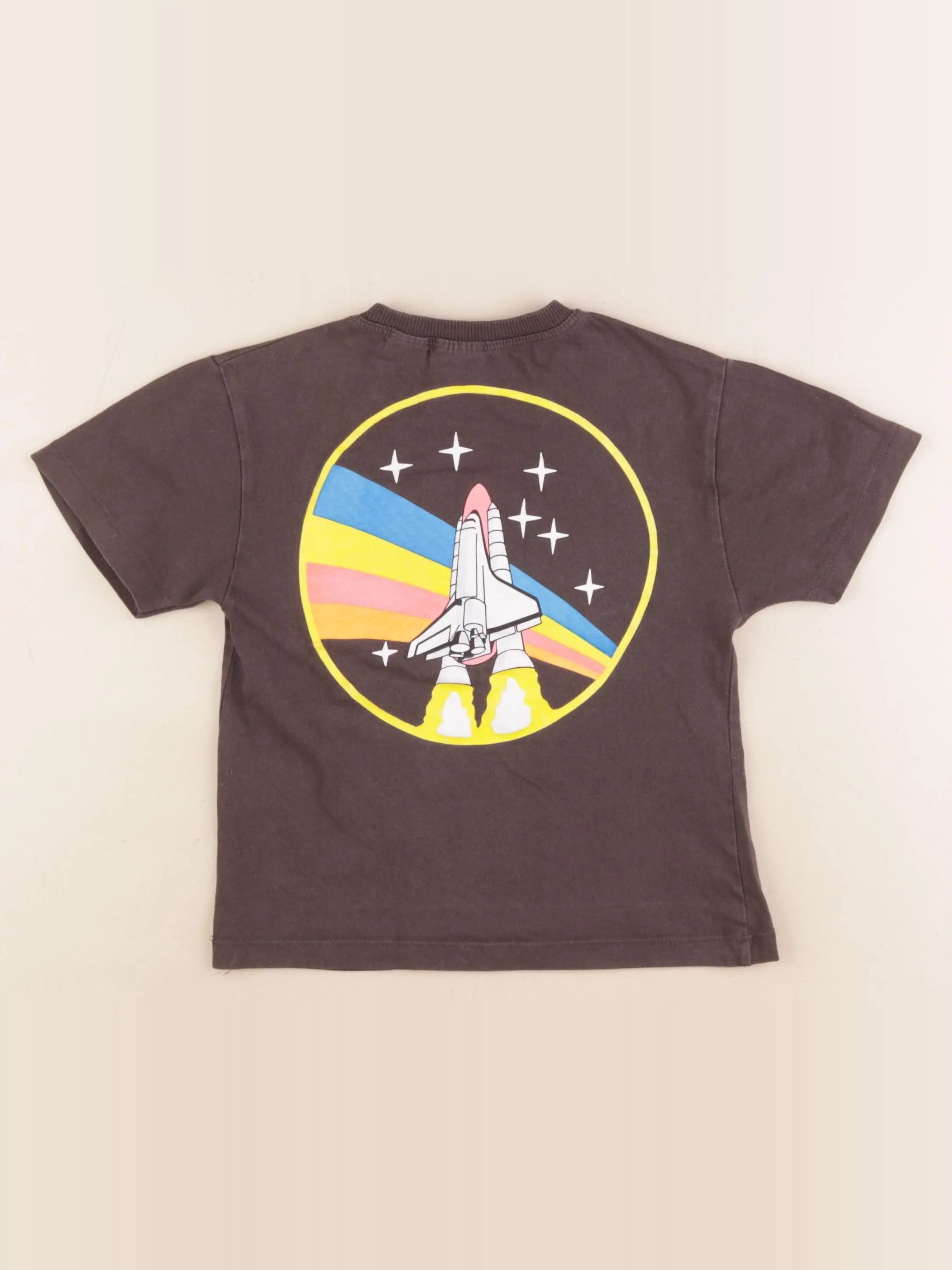 Zara - tee-shirt imprimé au dos marron - 2/3 ans