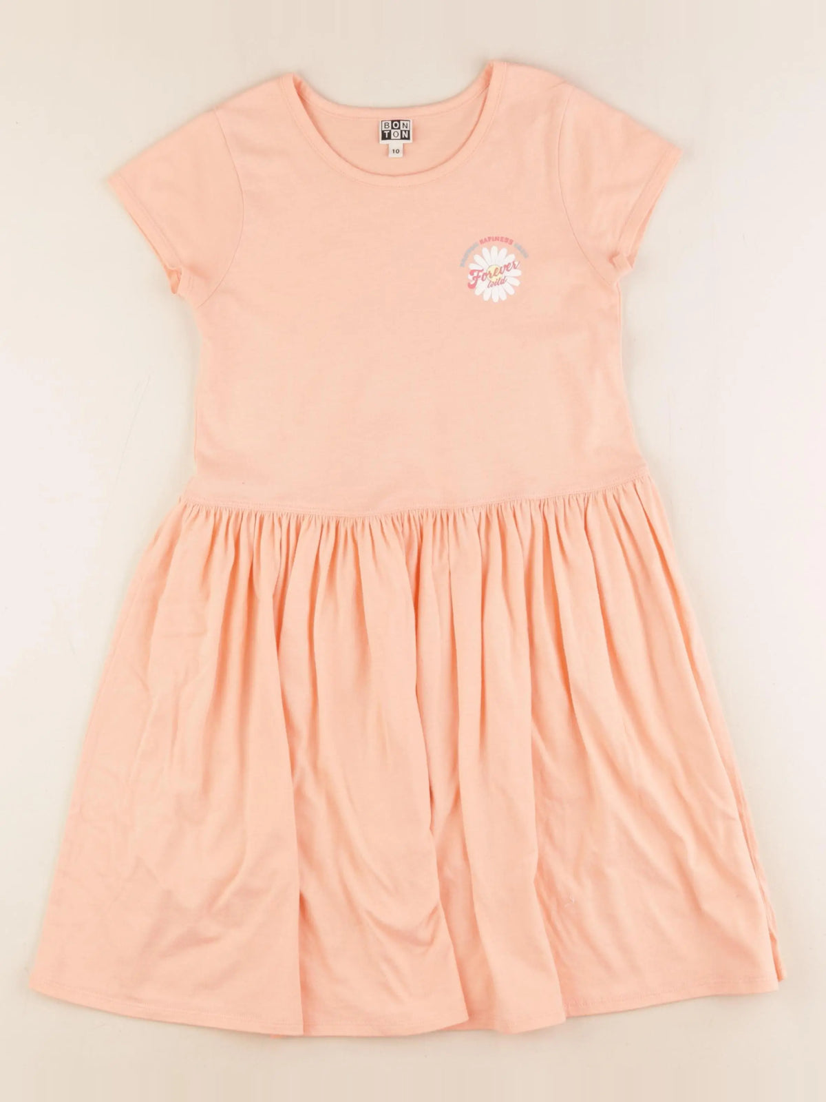 Bonton - robe orange - 10 ans