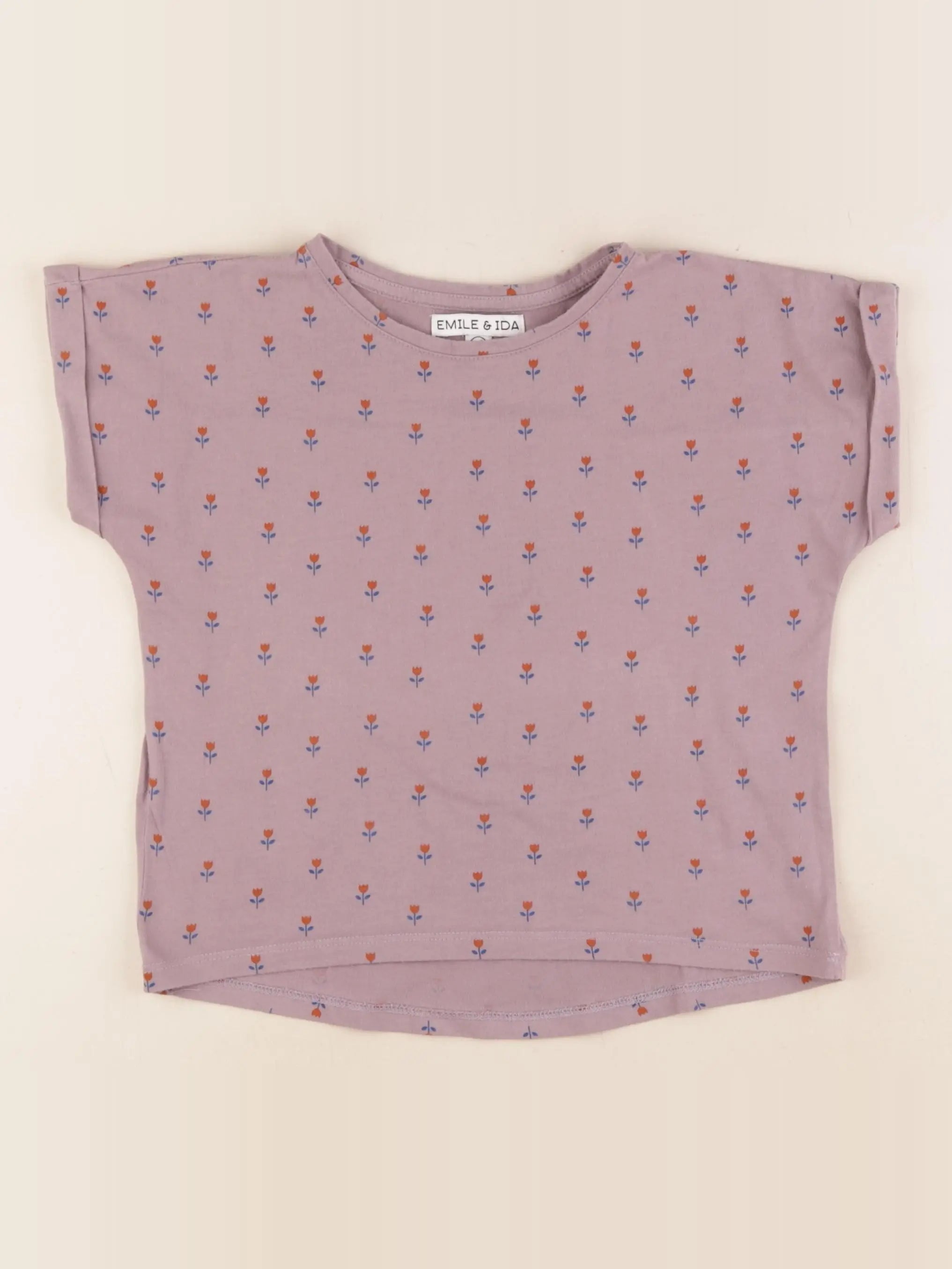 Emile et Ida - tee-shirt violet - 8 ans
