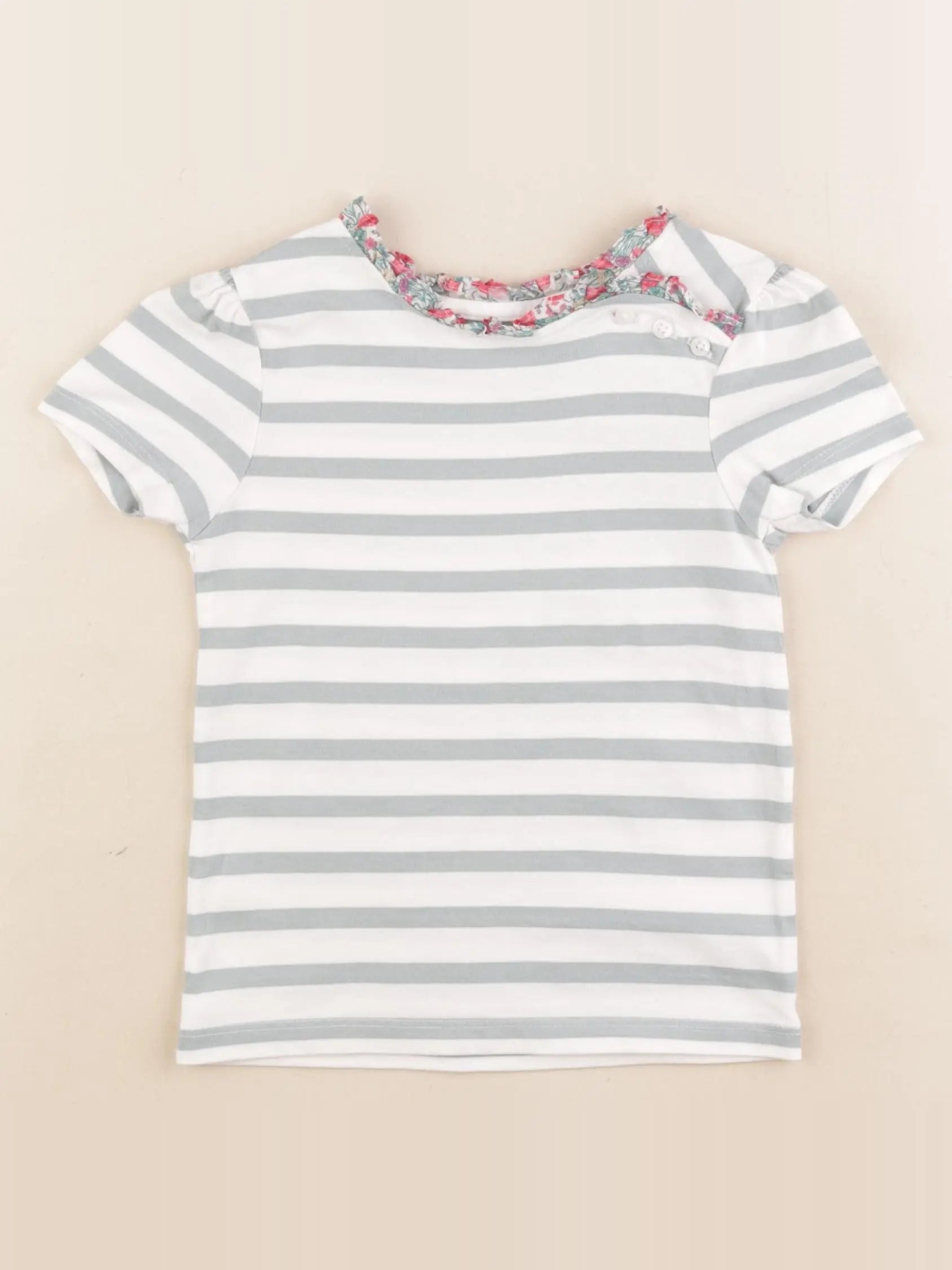 Cyrillus - tee-shirt blanc, vert - 3 ans
