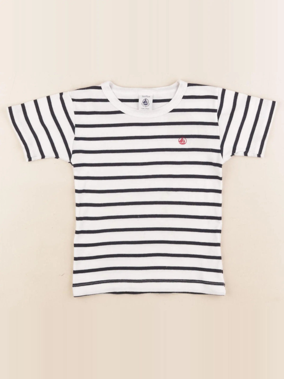 Petit Bateau - maillot de corps bleu, blanc - 3 ans