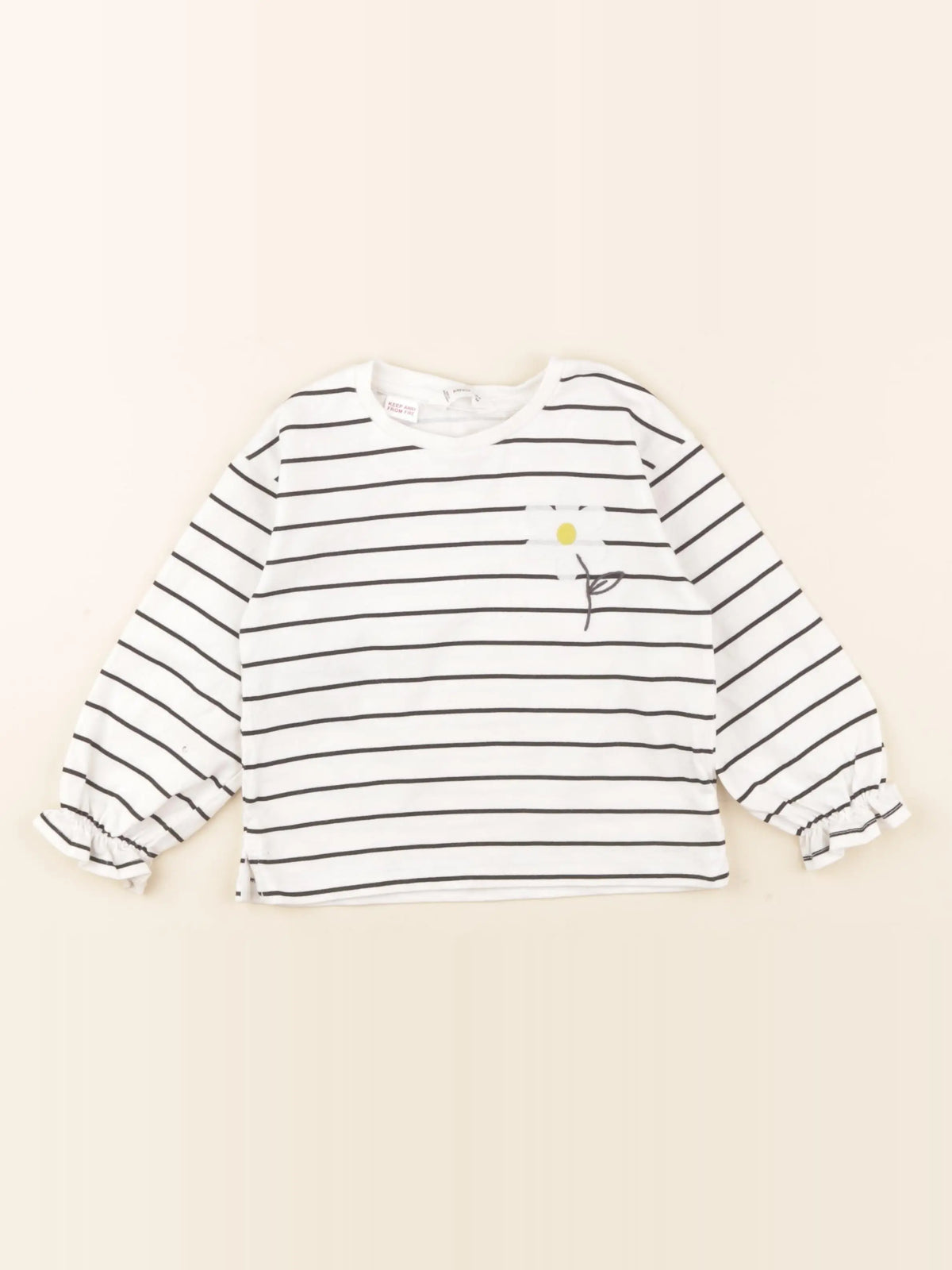 Mango - tee-shirt blanc, noir - 18/24 mois