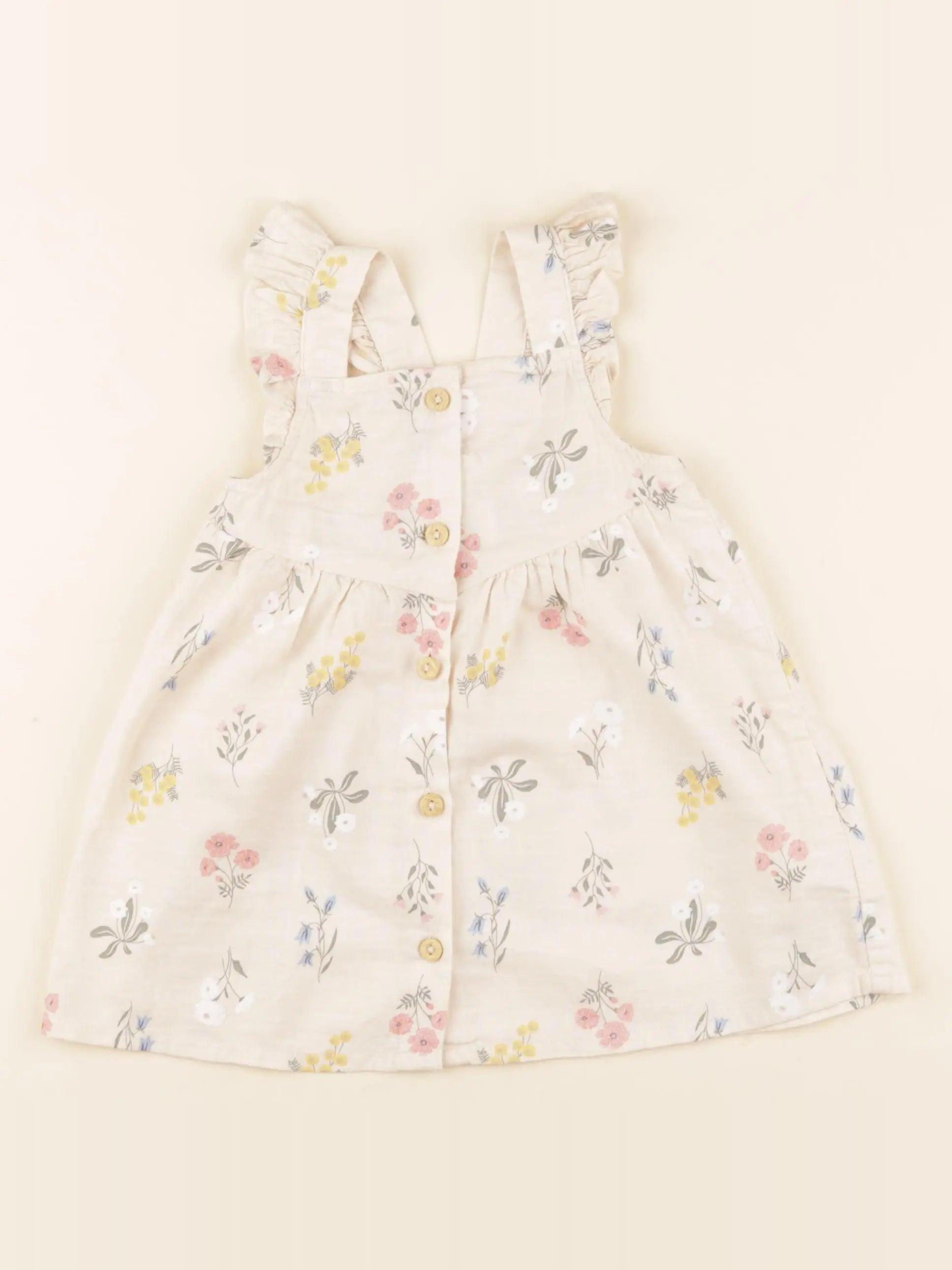 H&M - robe beige - 6/9 mois