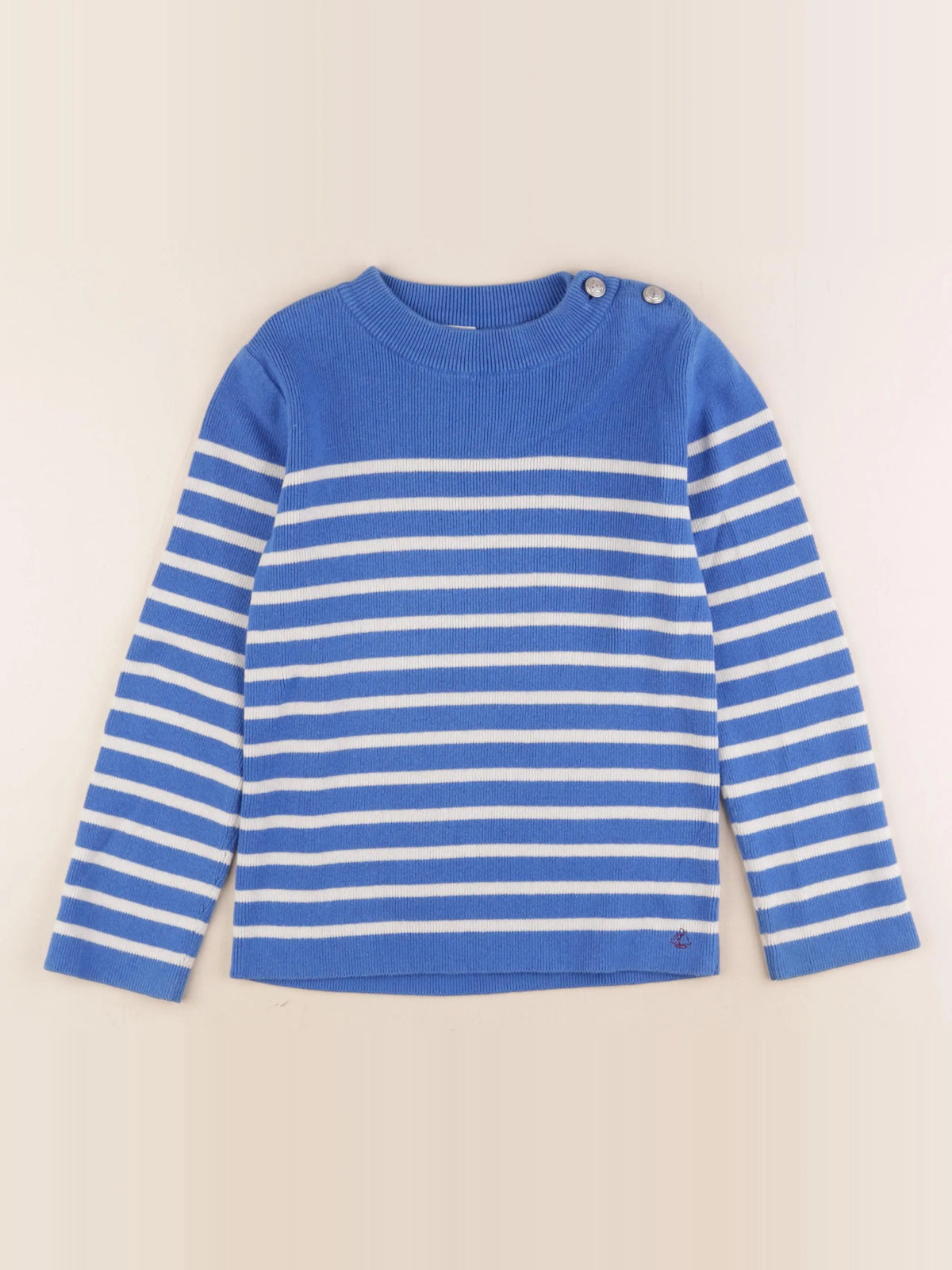 Petit Bateau - pull bleu - 10 ans