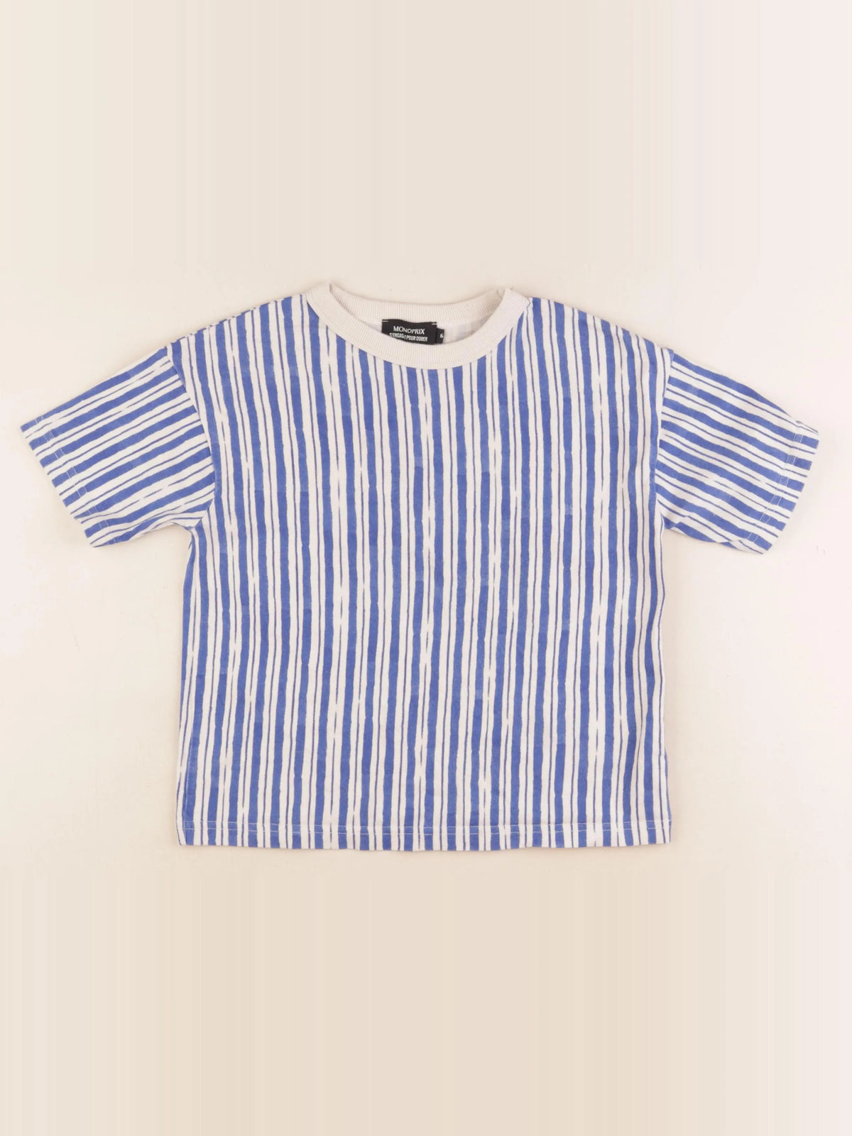 Monoprix - tee-shirt bleu - 6 ans