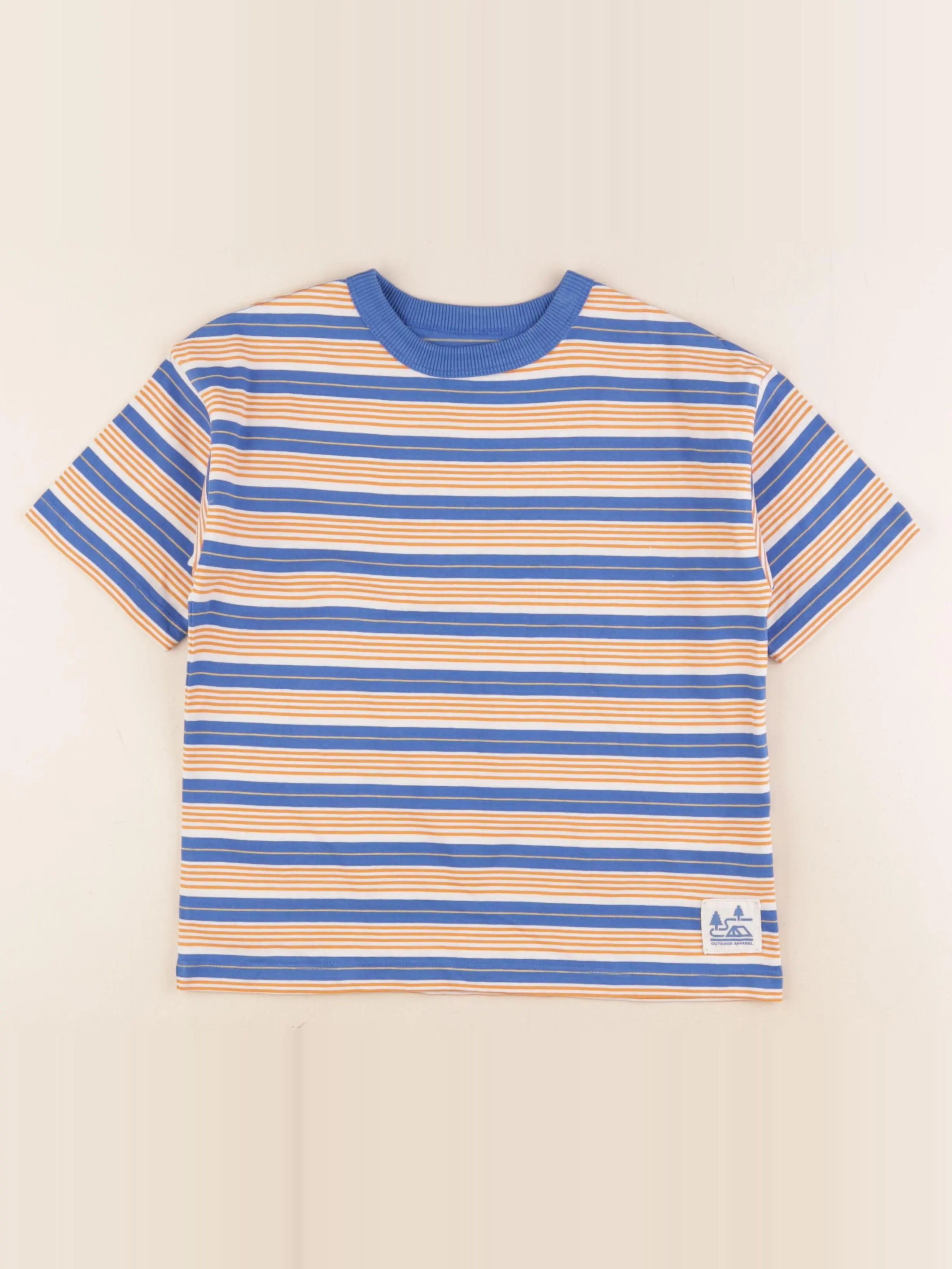 Monoprix - tee-shirt bleu, orange - 6 ans