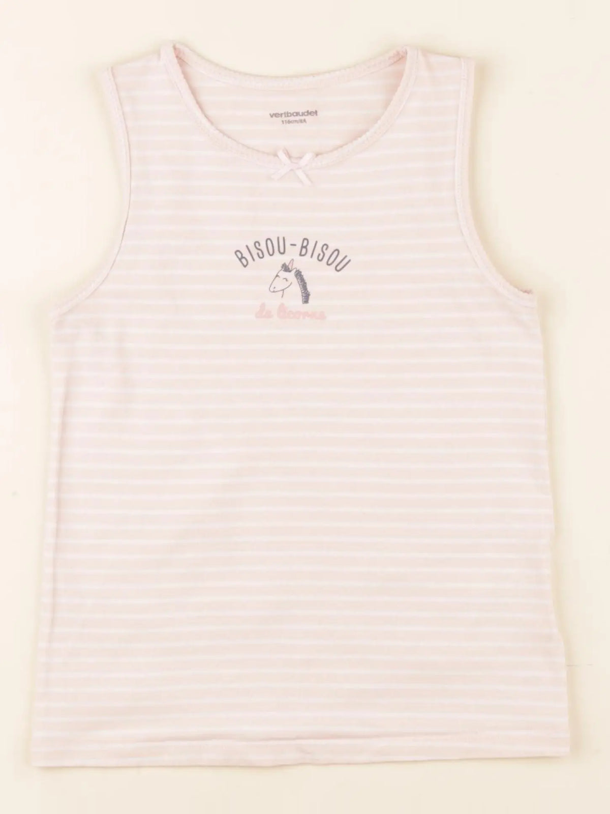 Vertbaudet - maillot de corps rose - 6 ans