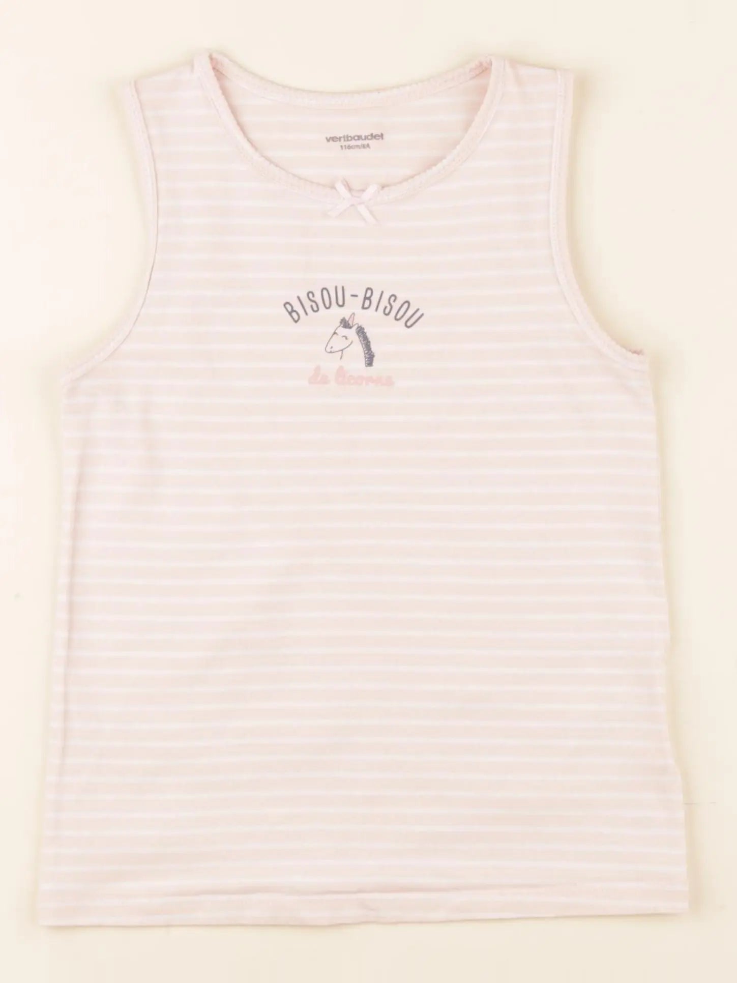 Vertbaudet - maillot de corps rose - 6 ans