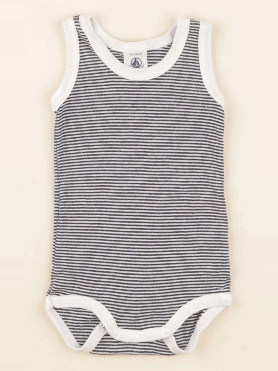 Petit Bateau - body bleu - 3 mois