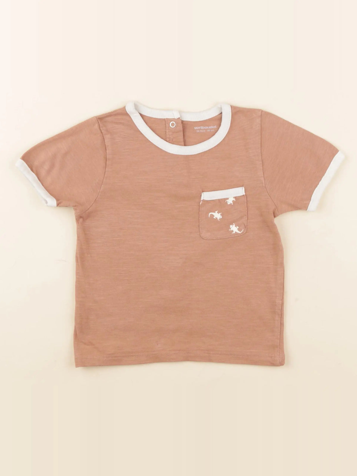 Vertbaudet - tee-shirt marron - 24 mois