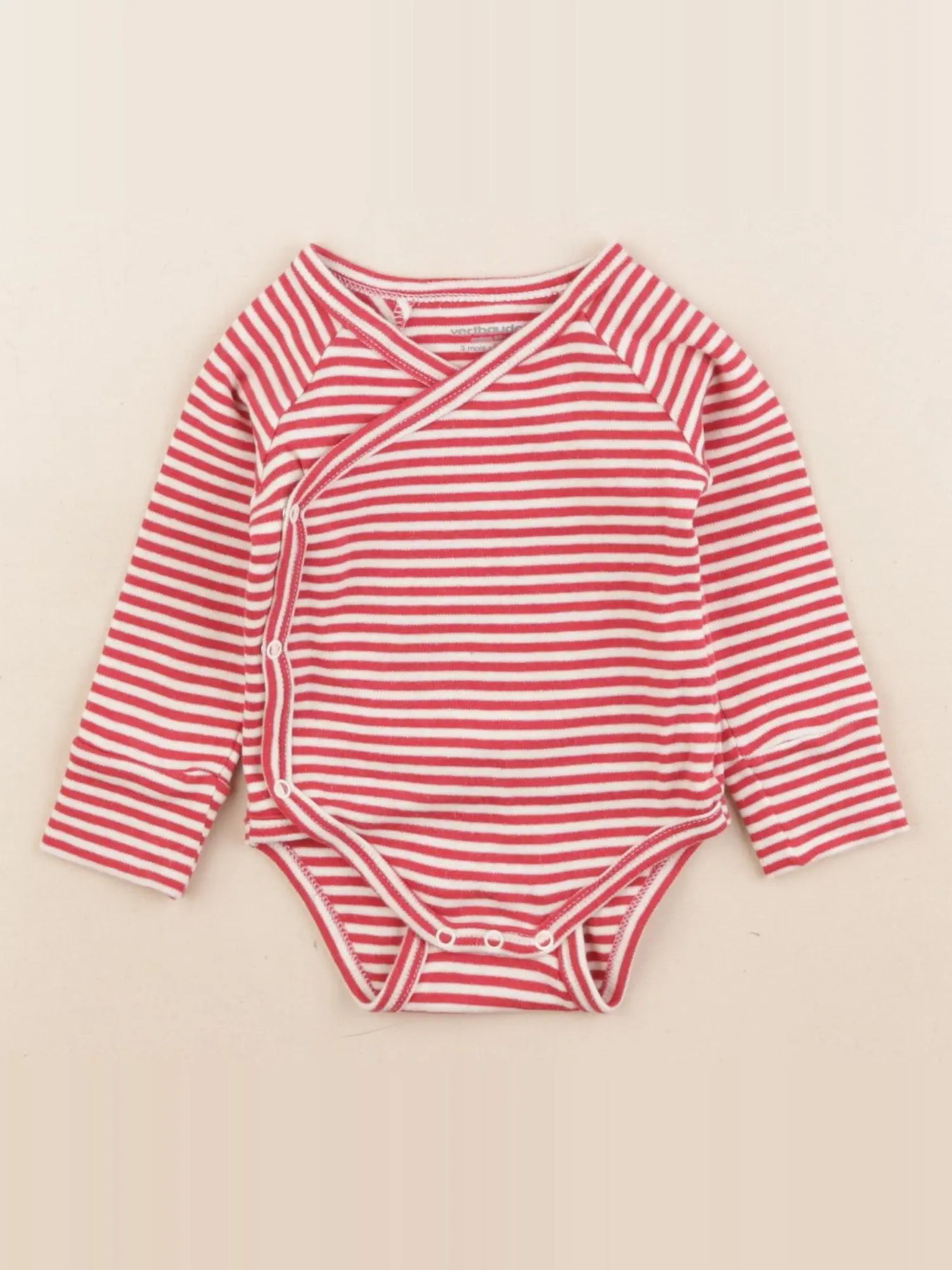 Vertbaudet - body rouge - 3 mois
