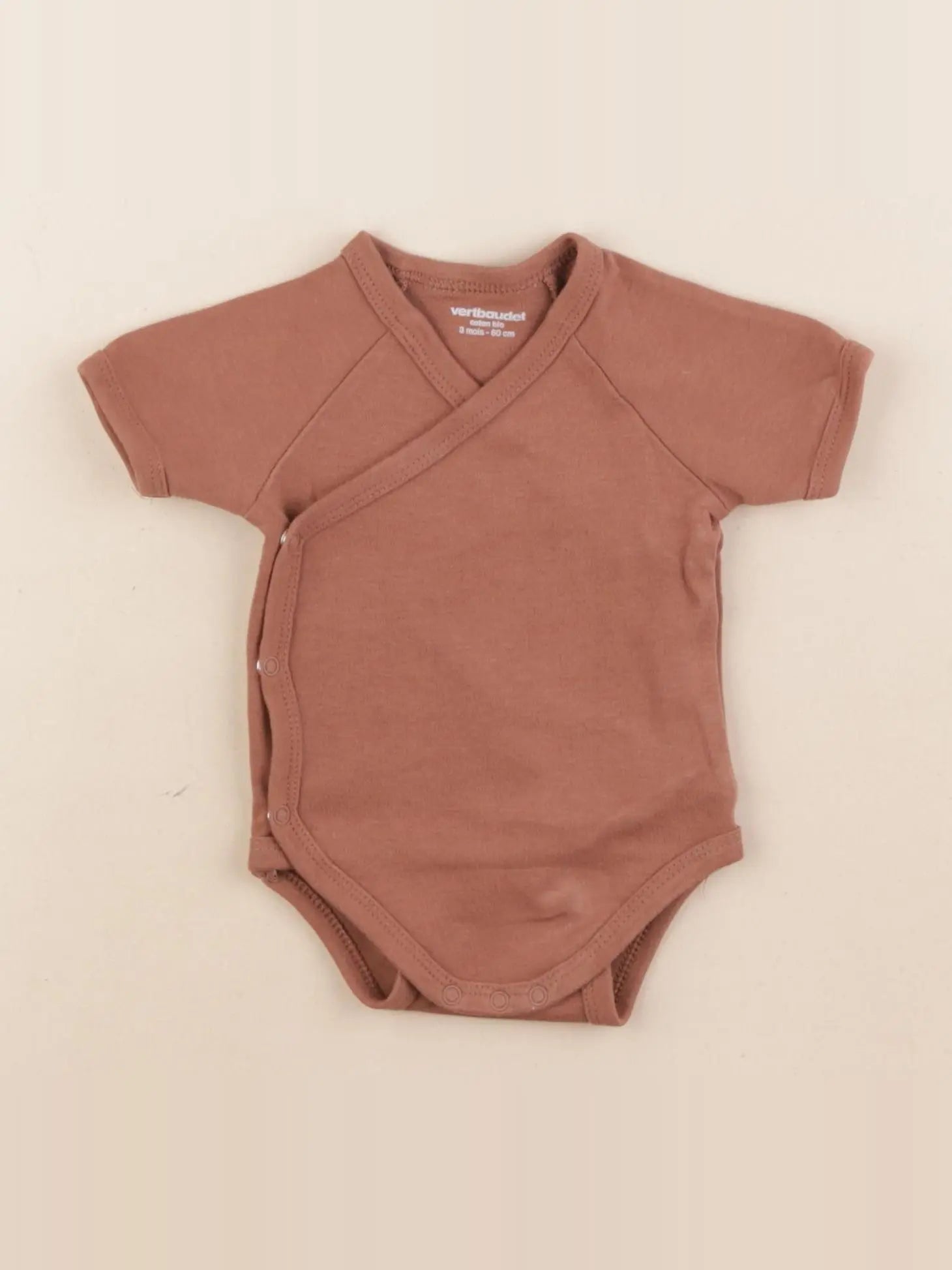 Vertbaudet - body marron - 3 mois
