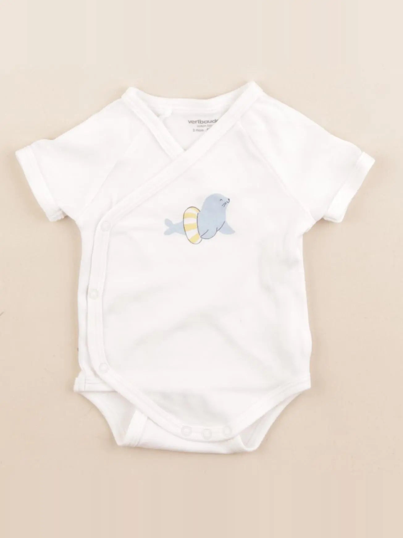 Vertbaudet - body blanc - 3 mois