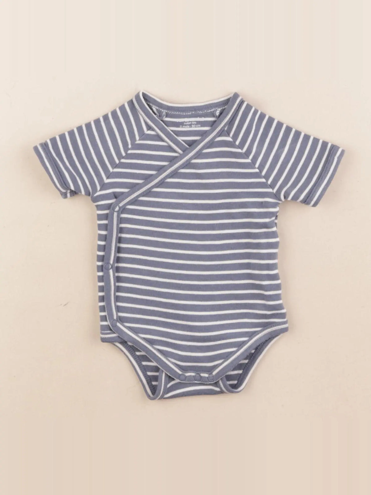 Vertbaudet - body bleu - 3 mois