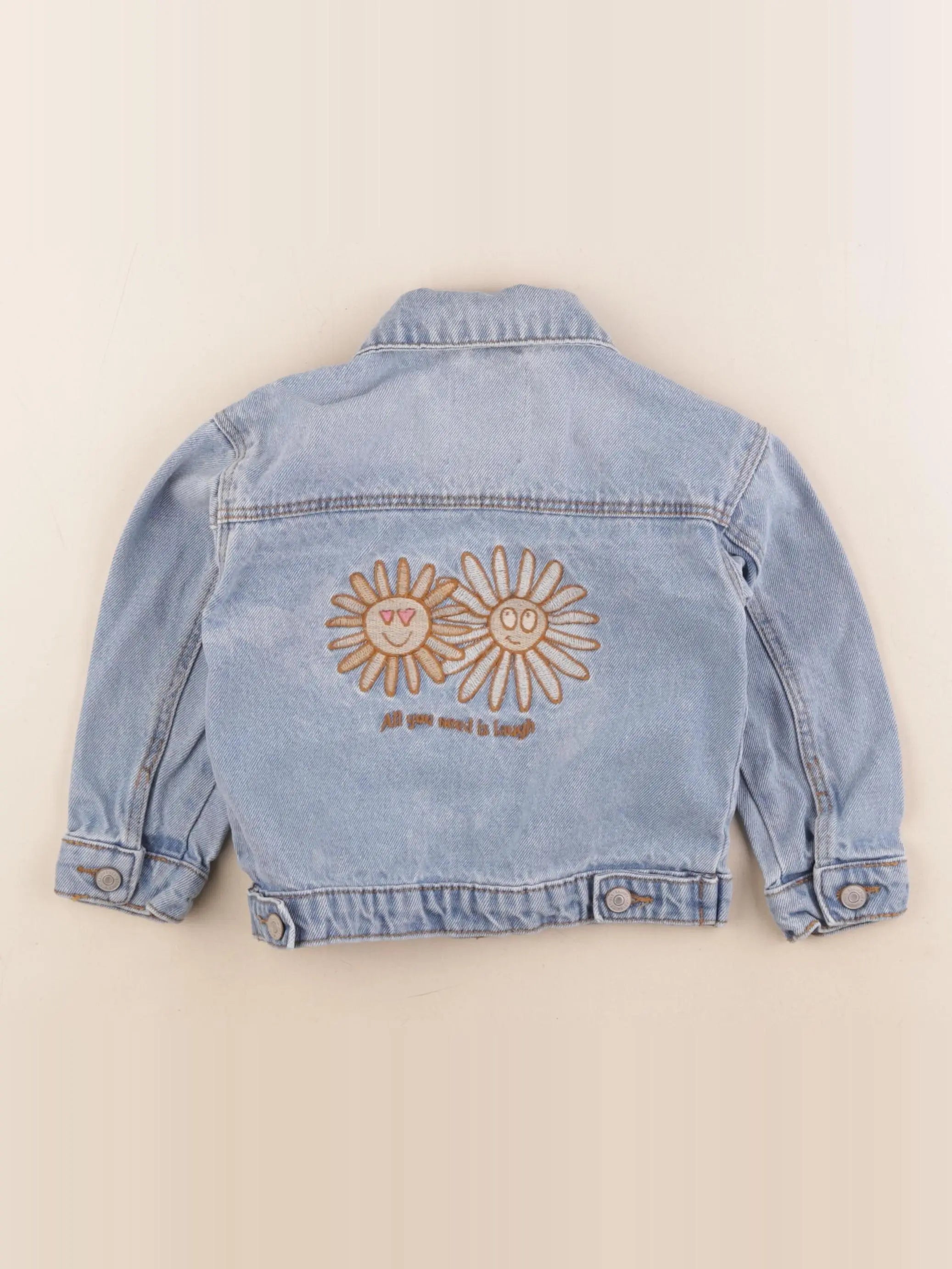 Vertbaudet - veste imprimé au dos bleu - 3 ans