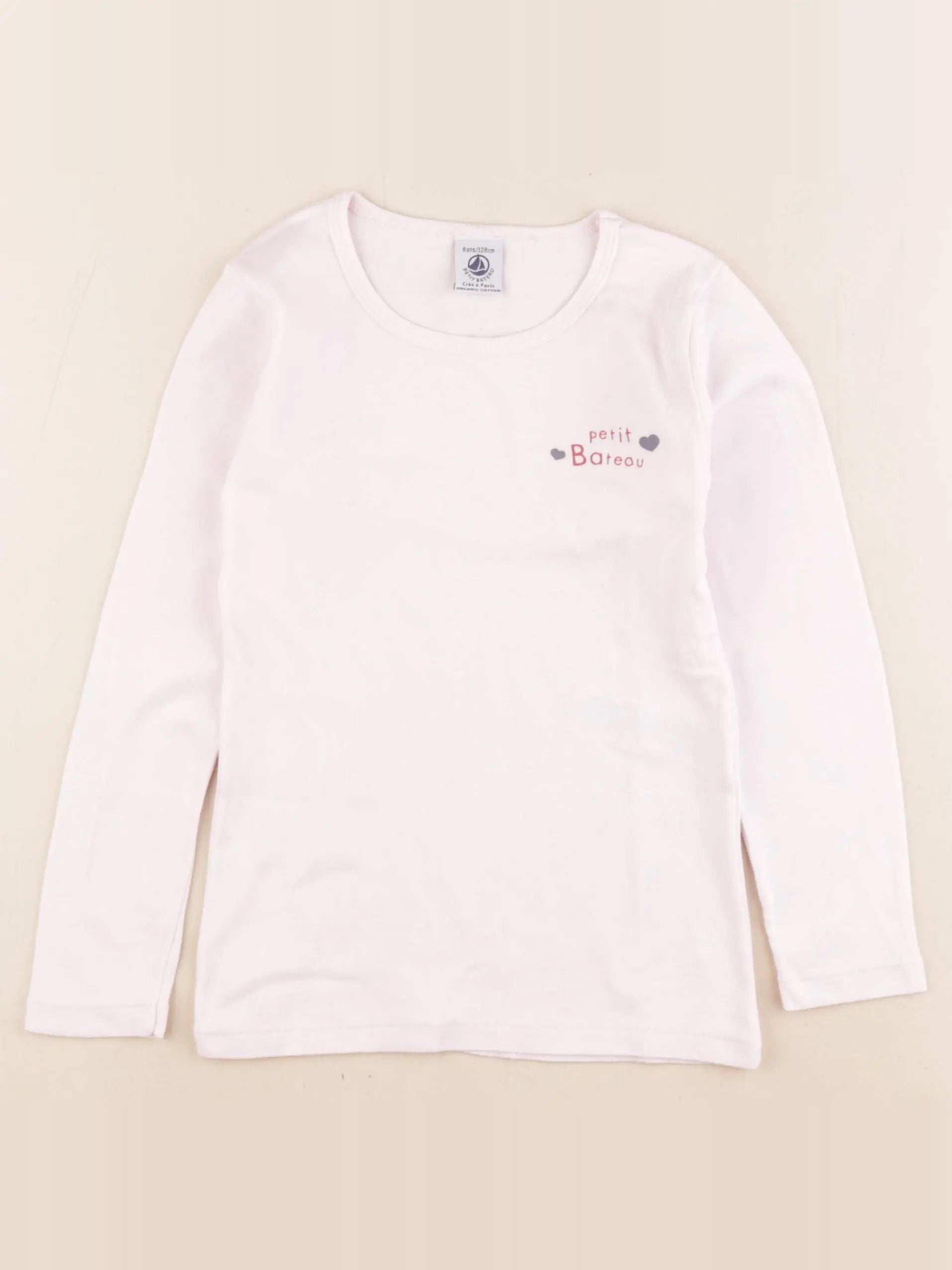 Petit Bateau - maillot de corps rose - 8 ans