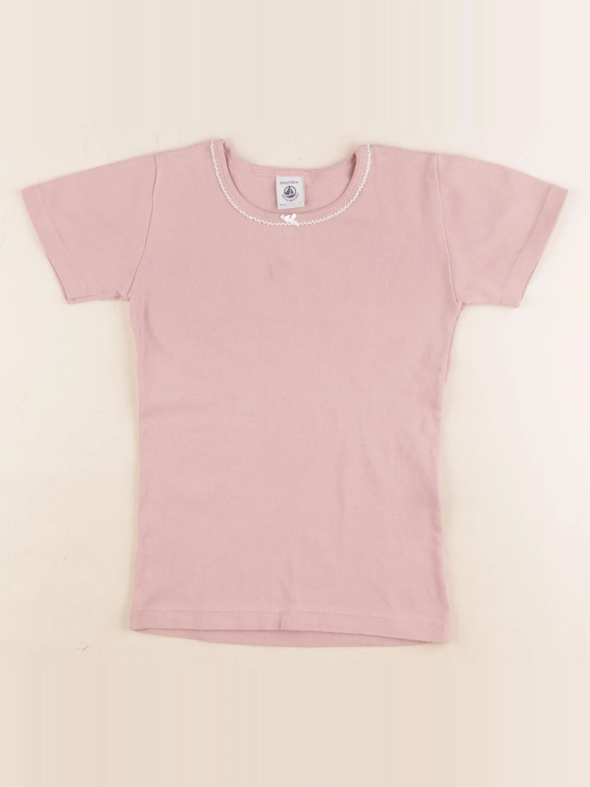 Petit Bateau - maillot de corps rose - 8 ans