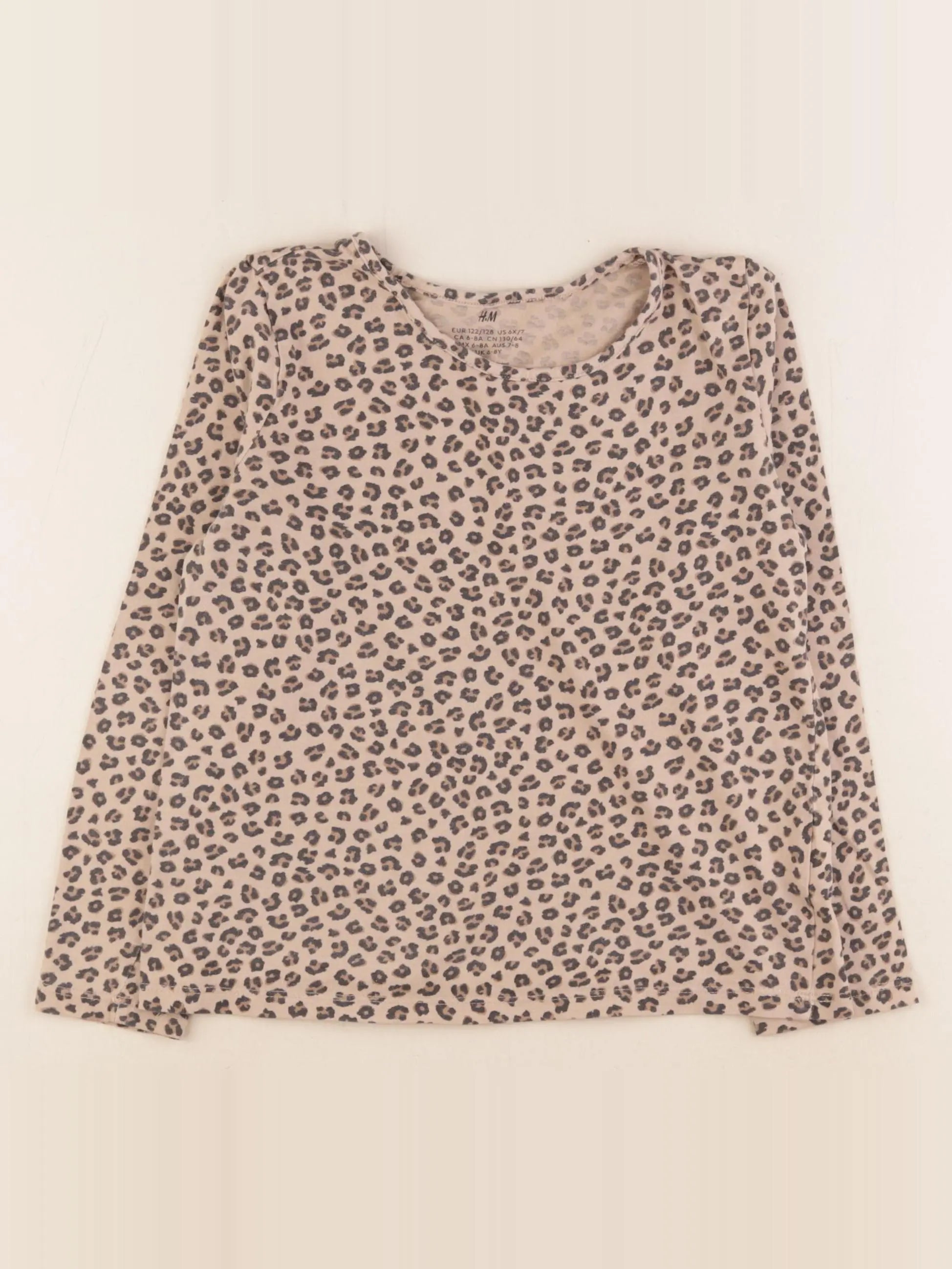 H&M - tee-shirt marron - 6/8 ans