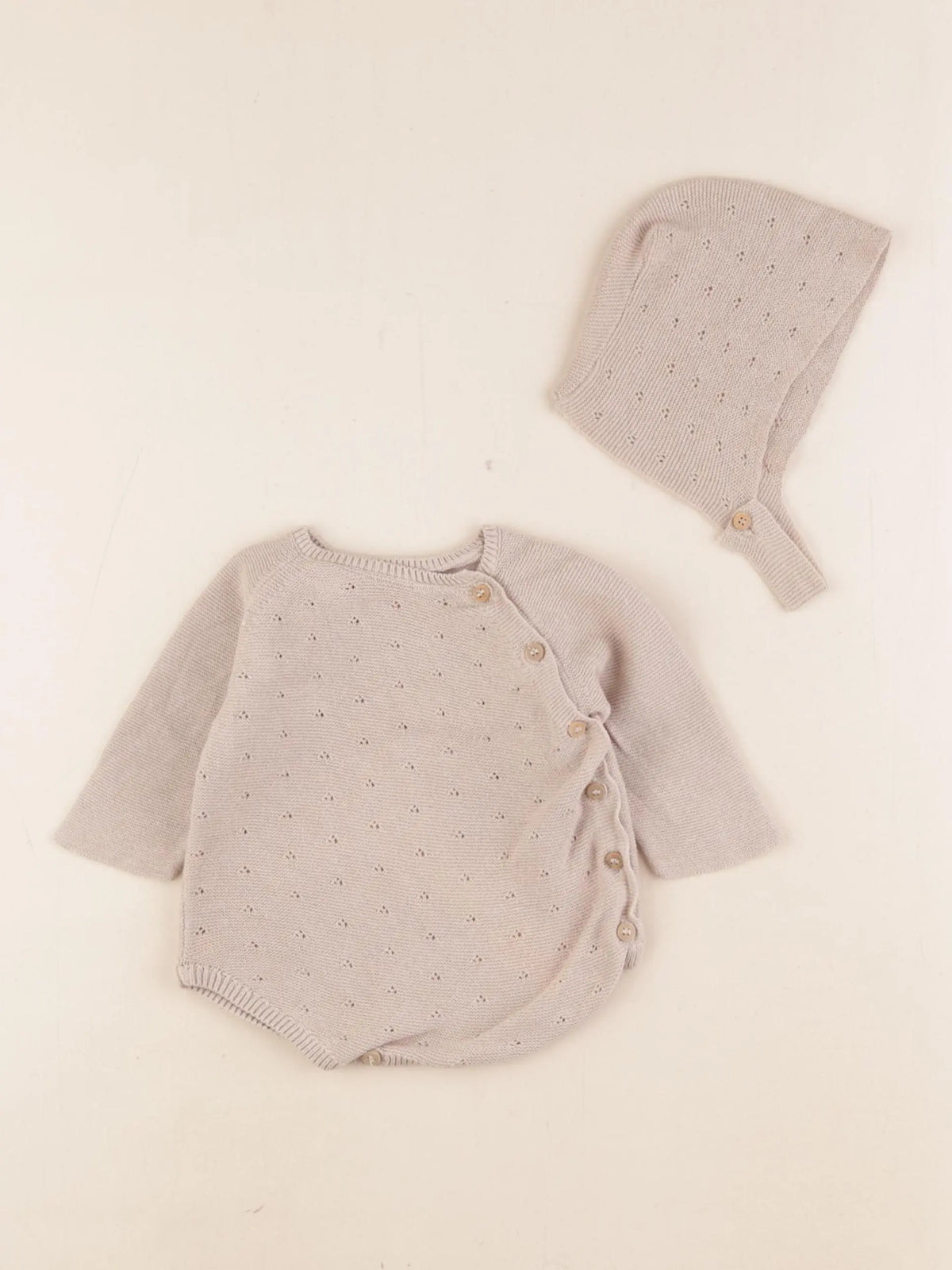 Zara - combinaison beige - 1/3 mois