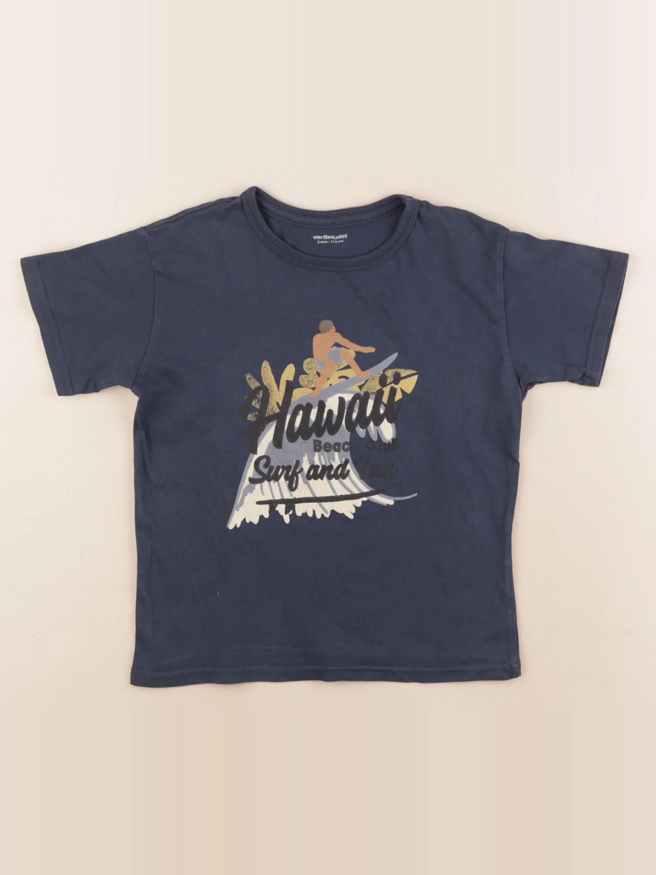 Vertbaudet - tee-shirt bleu - 5 ans