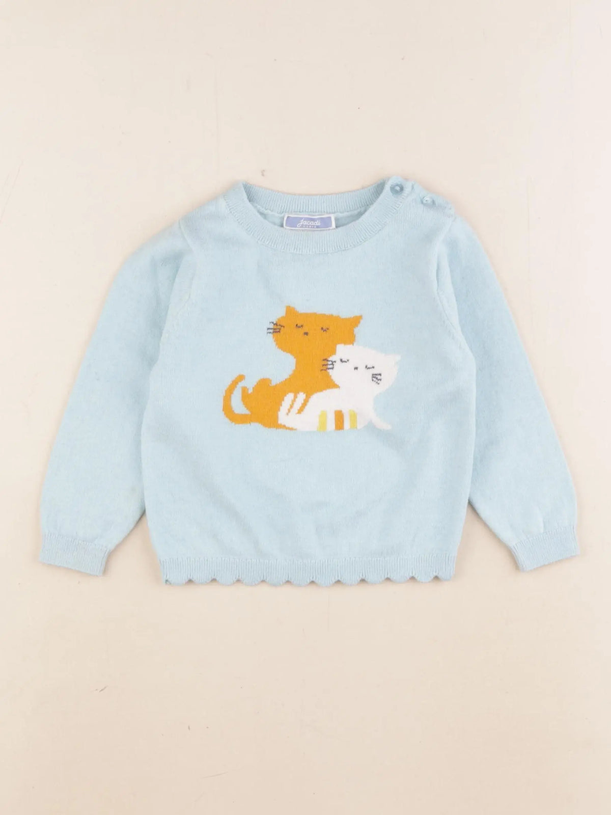 Jacadi - pull bleu - 18 mois