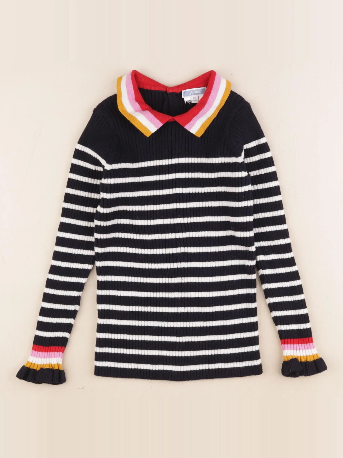 Jacadi - pull bleu, blanc - 8 ans