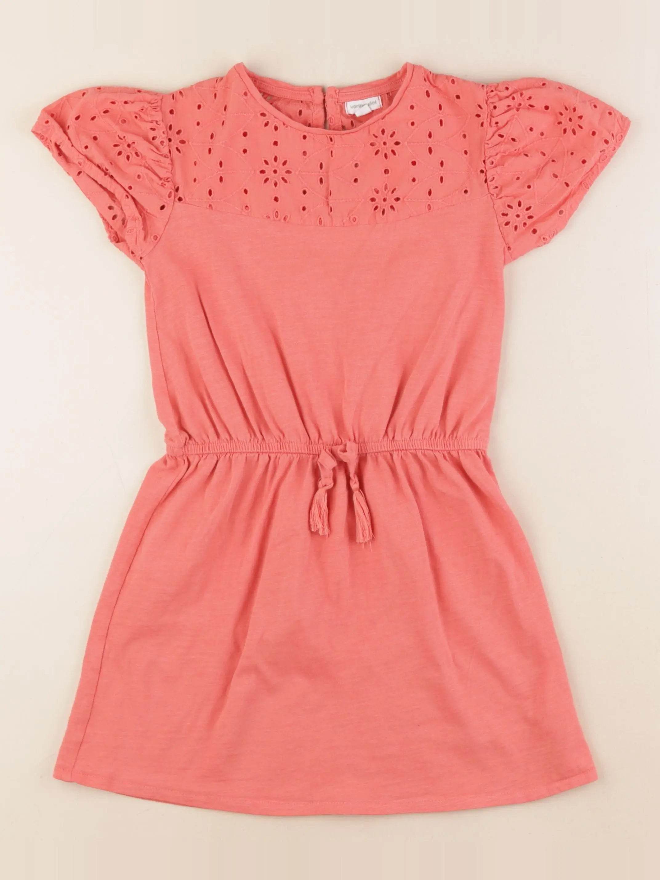 Vertbaudet - robe orange - 8 ans