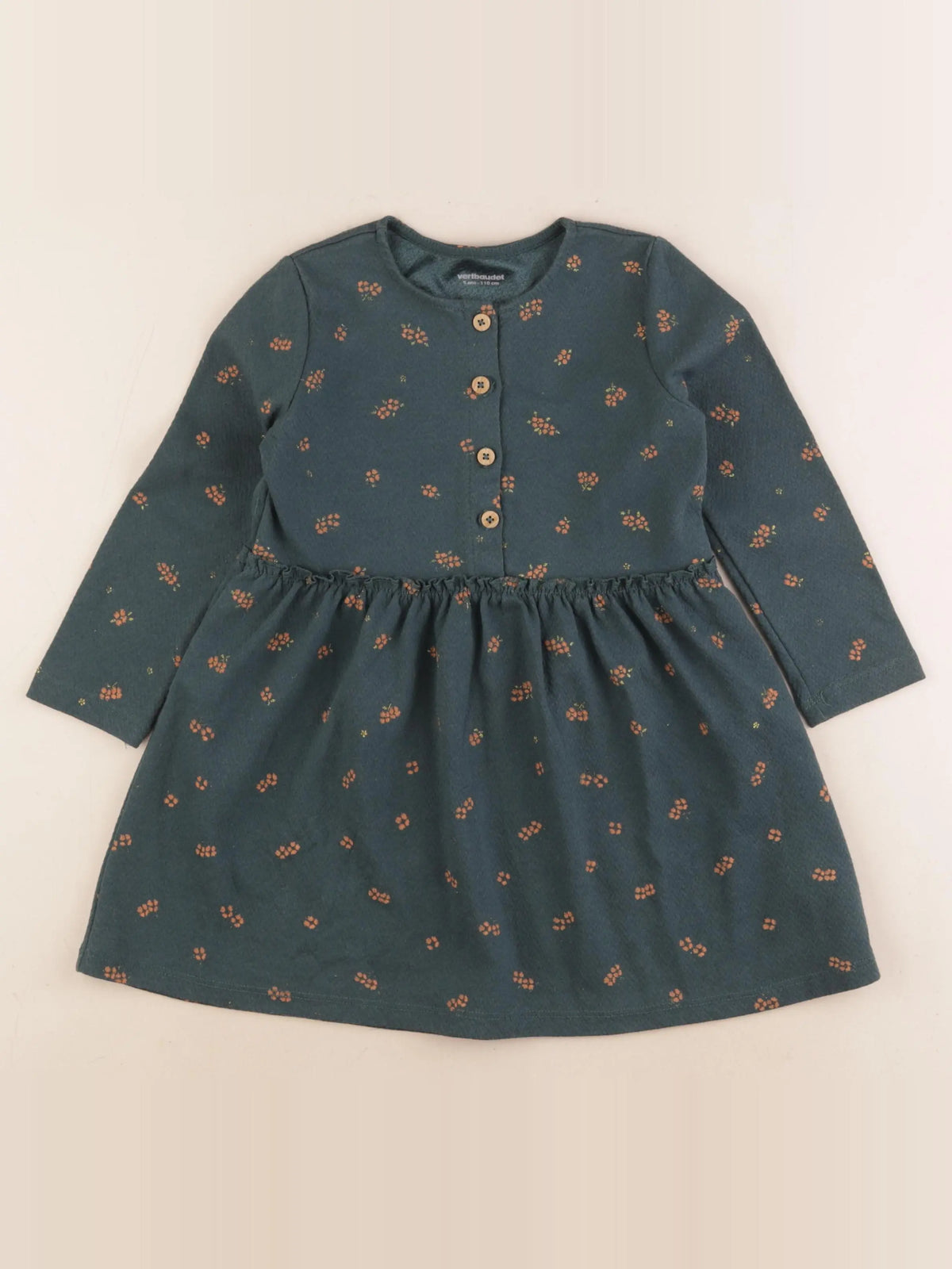 Vertbaudet - robe vert - 5 ans