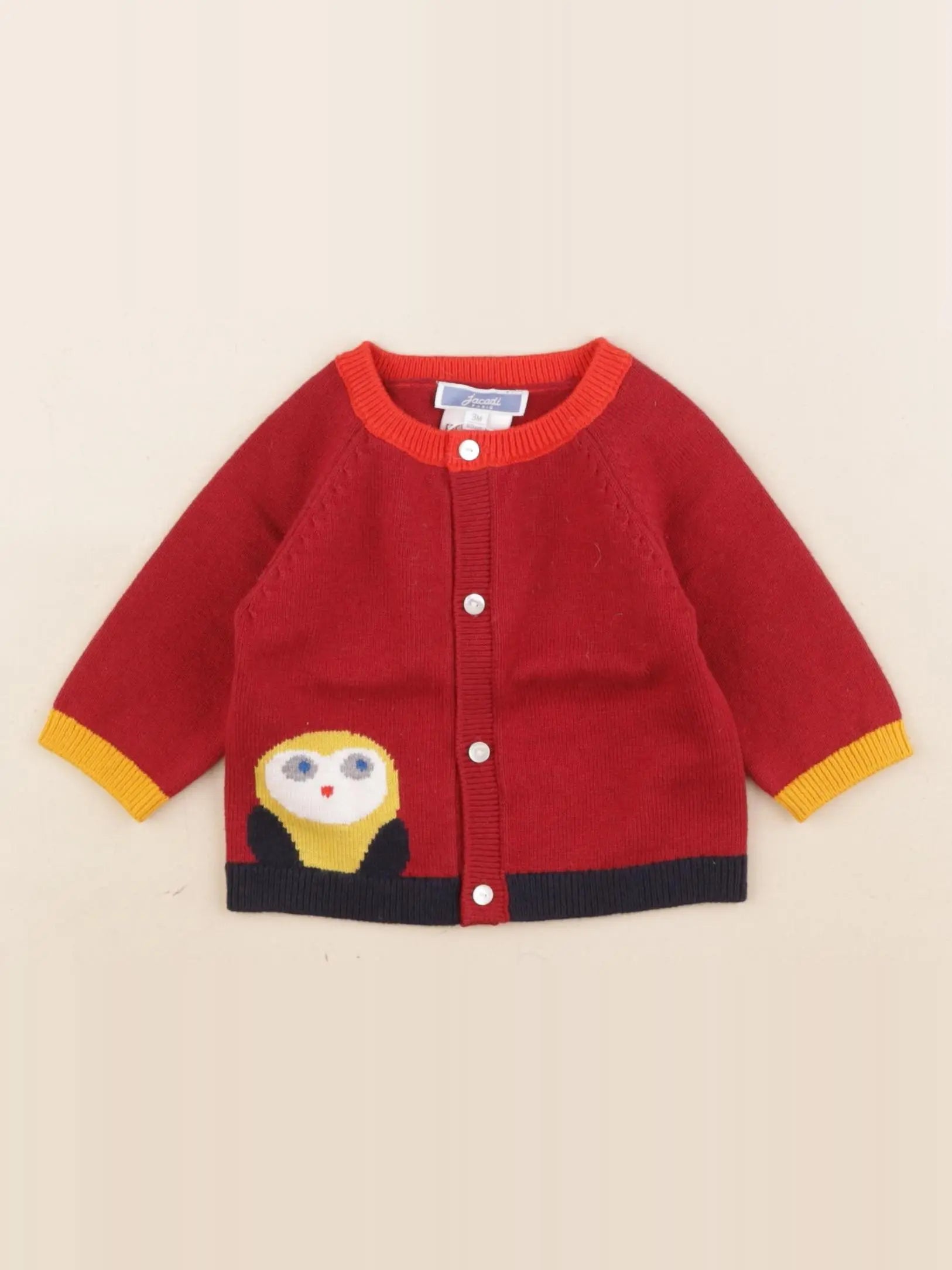 Jacadi - gilet rouge - 3 mois